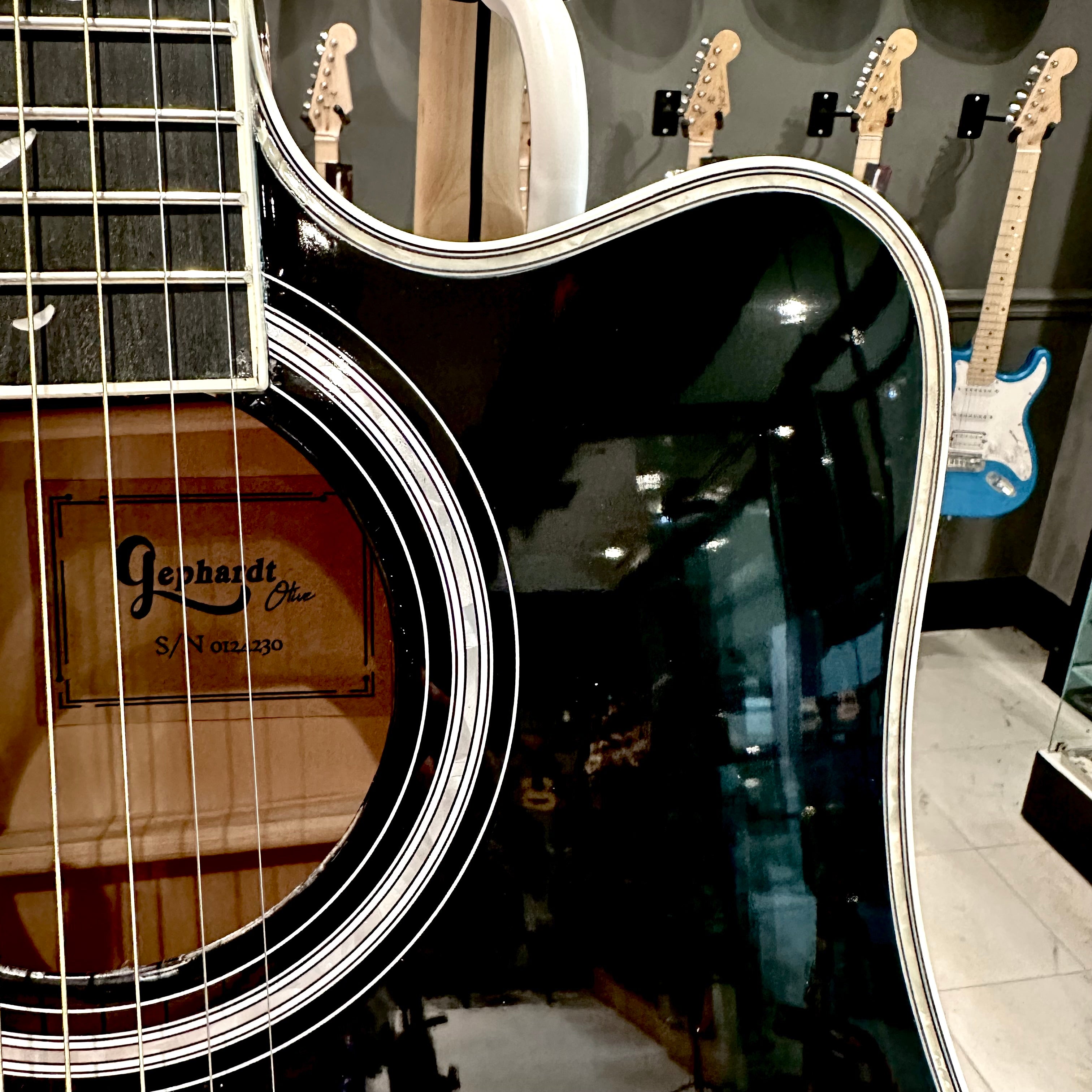 Gephardt Olive Acoustic Guitar - Black