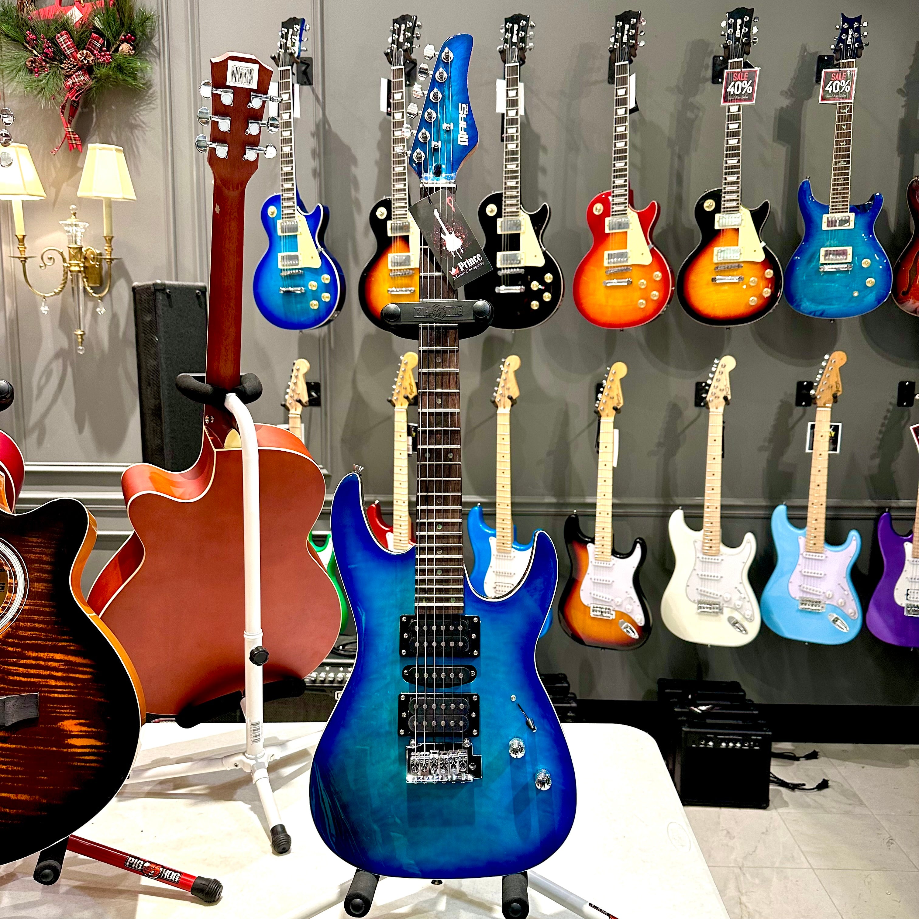 Mars Guitars Heartbeat: Electric - Ocean Blue
