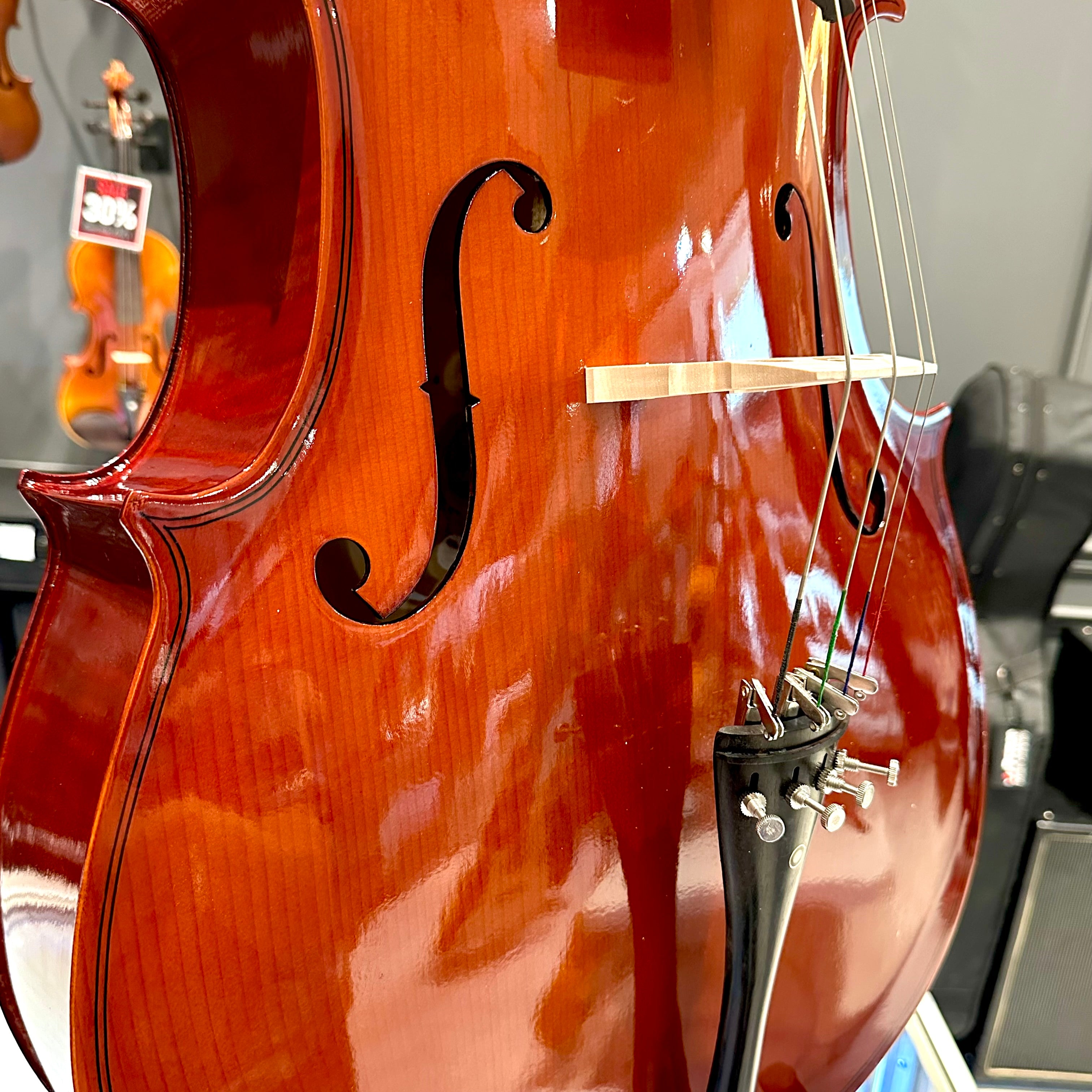 BACK TO SCHOOL SPECIAL: Strumenti a Corde 108: Student Cello, Solid Spruce Top, Glossy Finish - 4/4