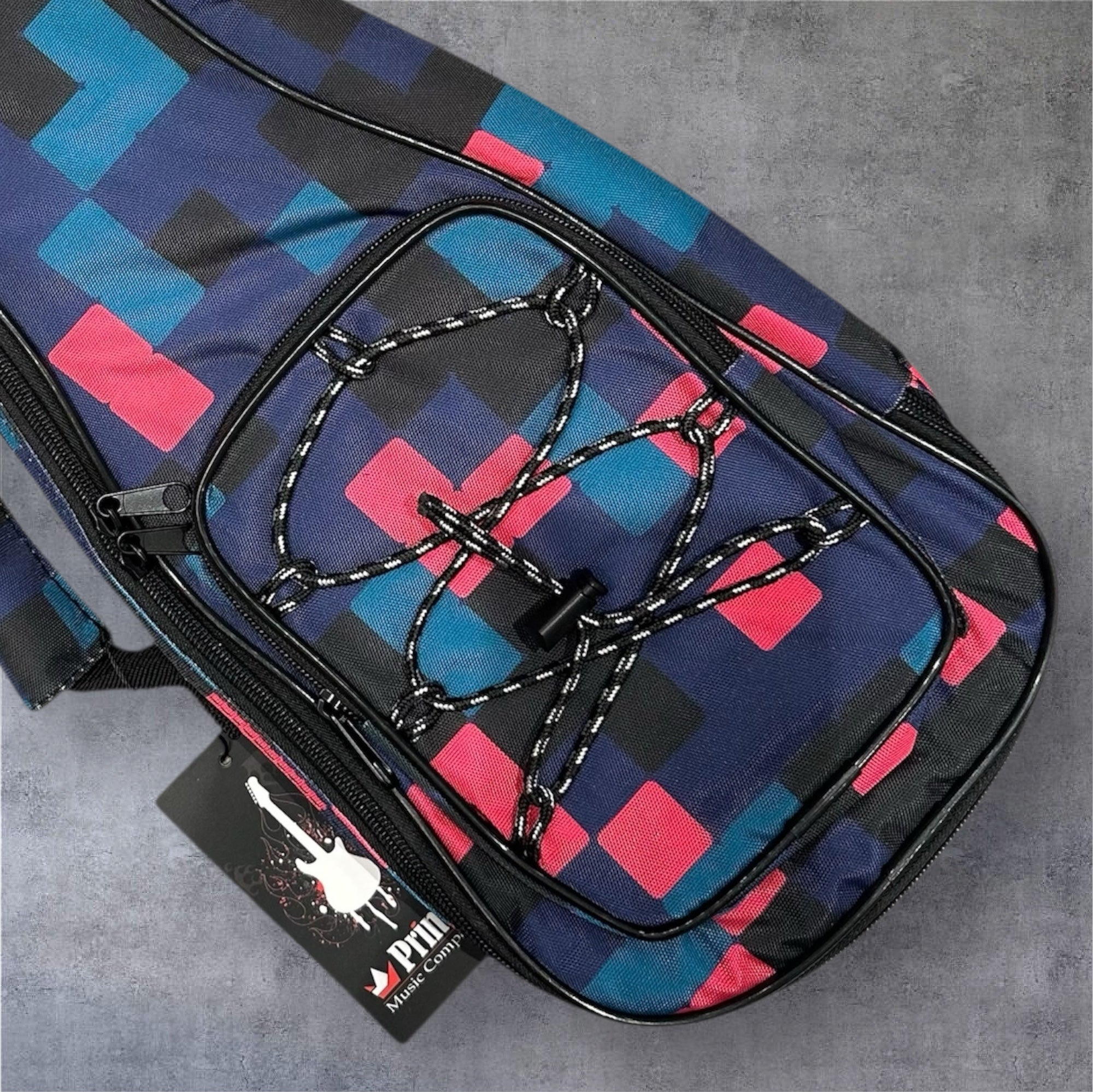 Ukulele Canvas Case: Blue Checker 2