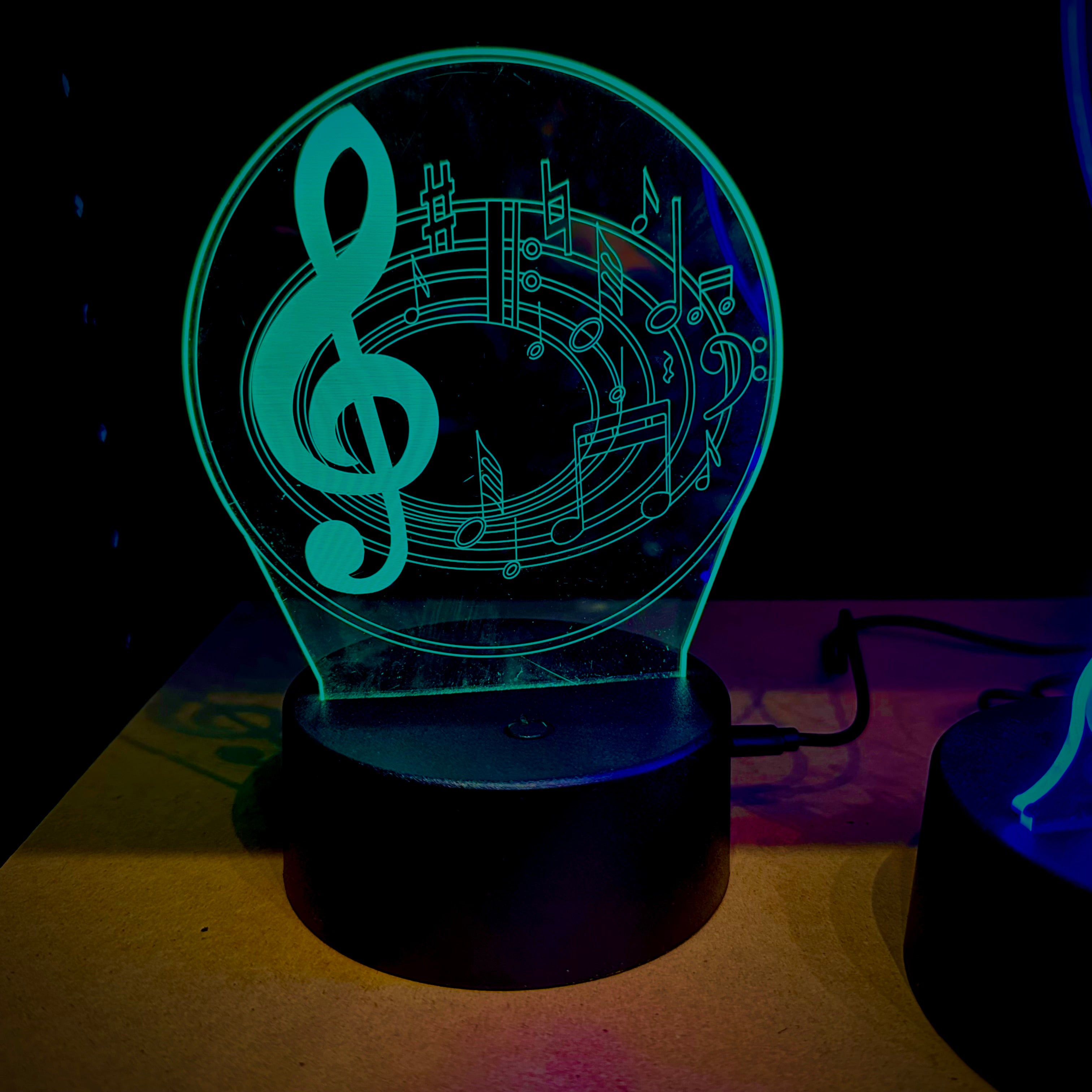 3D Music Lights: Treble Clef