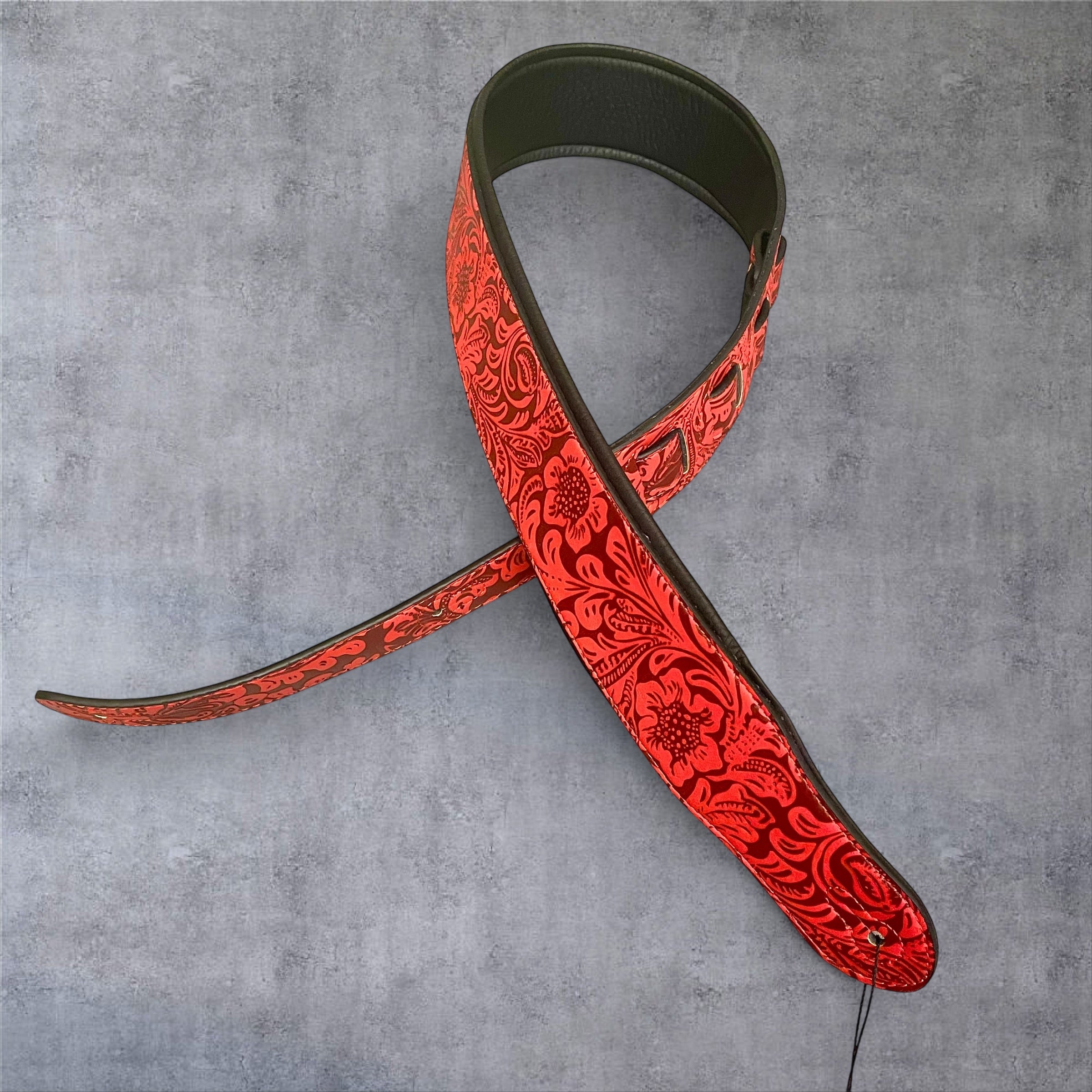 Gephardt PU Leather Guitar/Bass Strap - Red