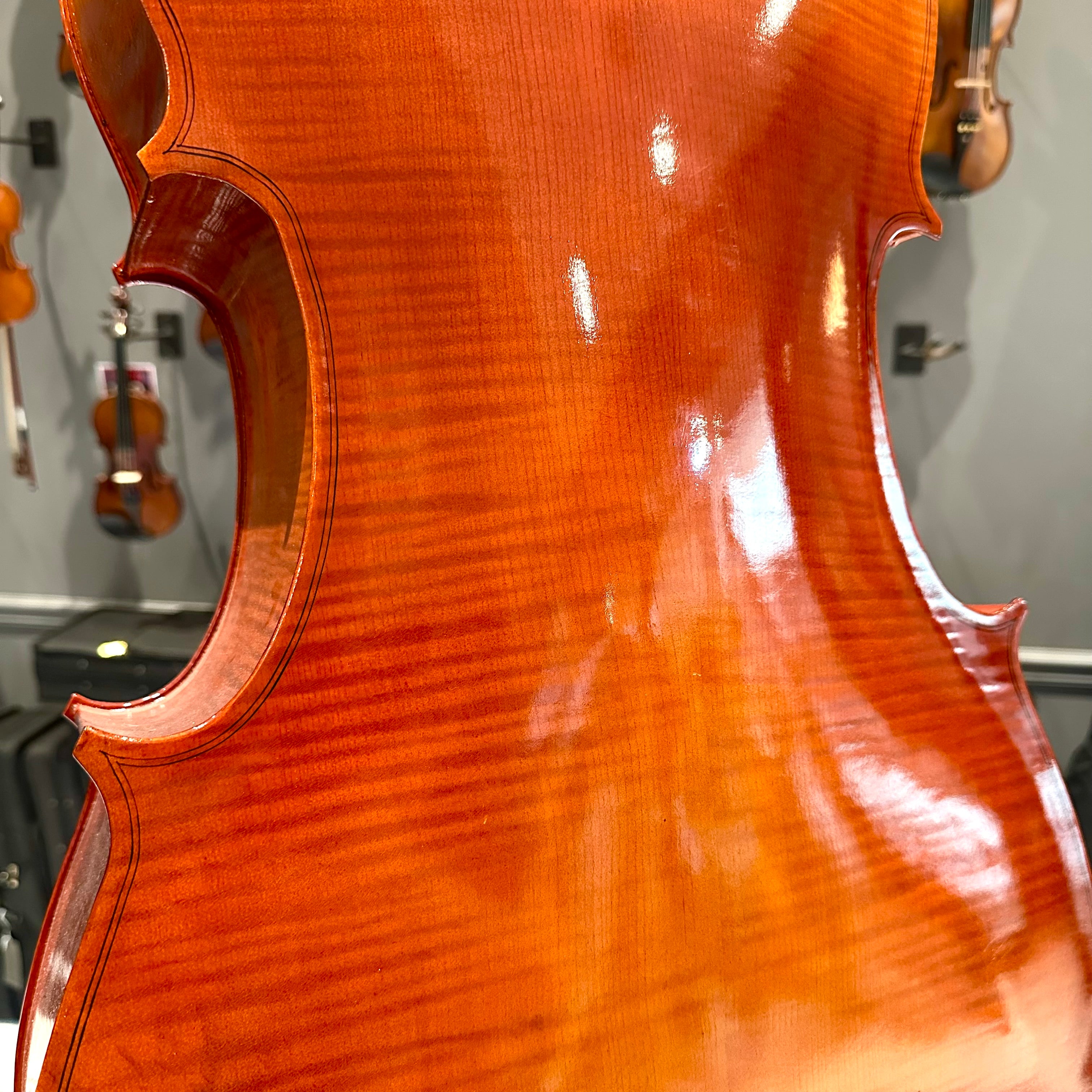 Opal VC106: Intermediate Cello, Hand Carved - 4/4
