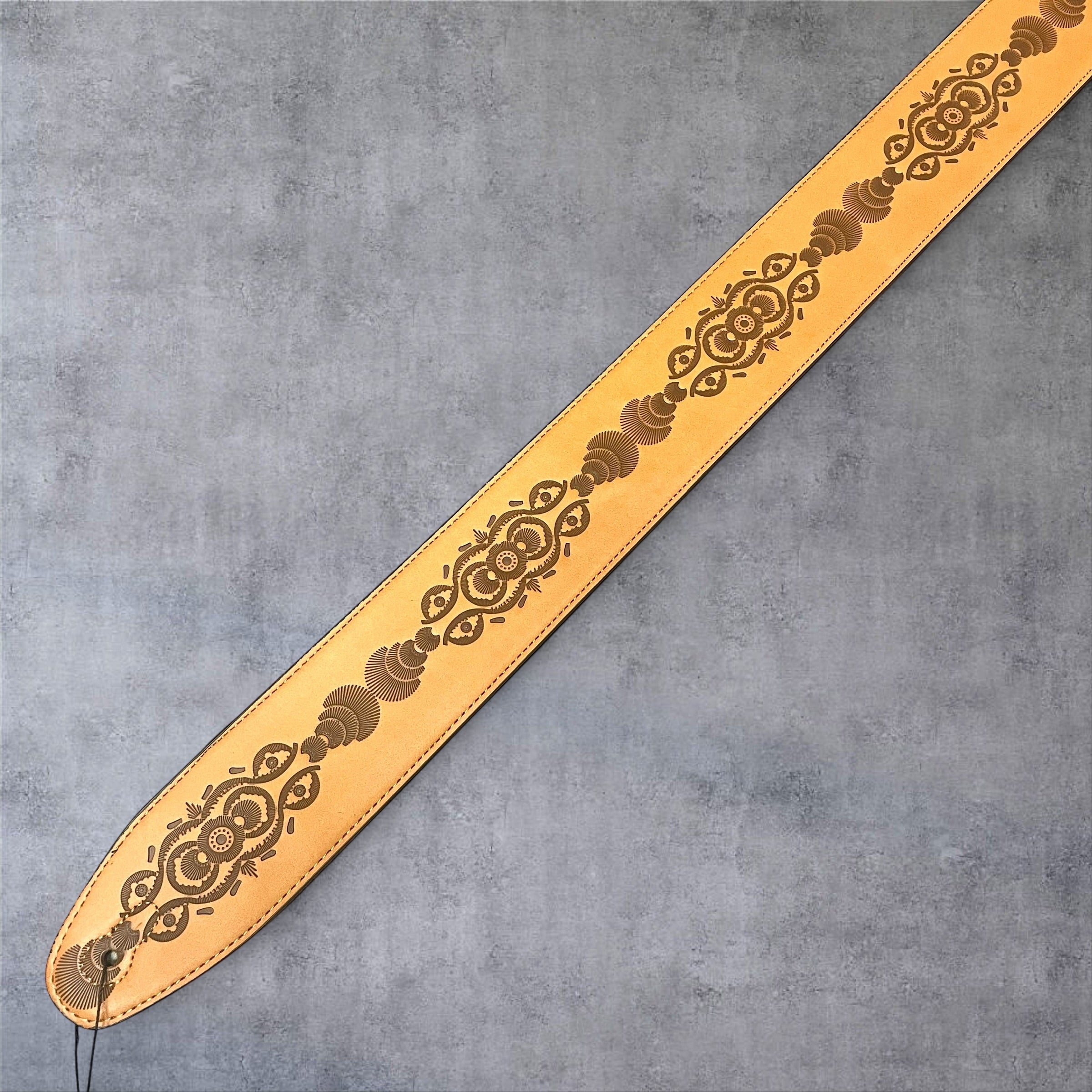 Gephardt PU Leather Guitar/Bass Strap - Tan Design