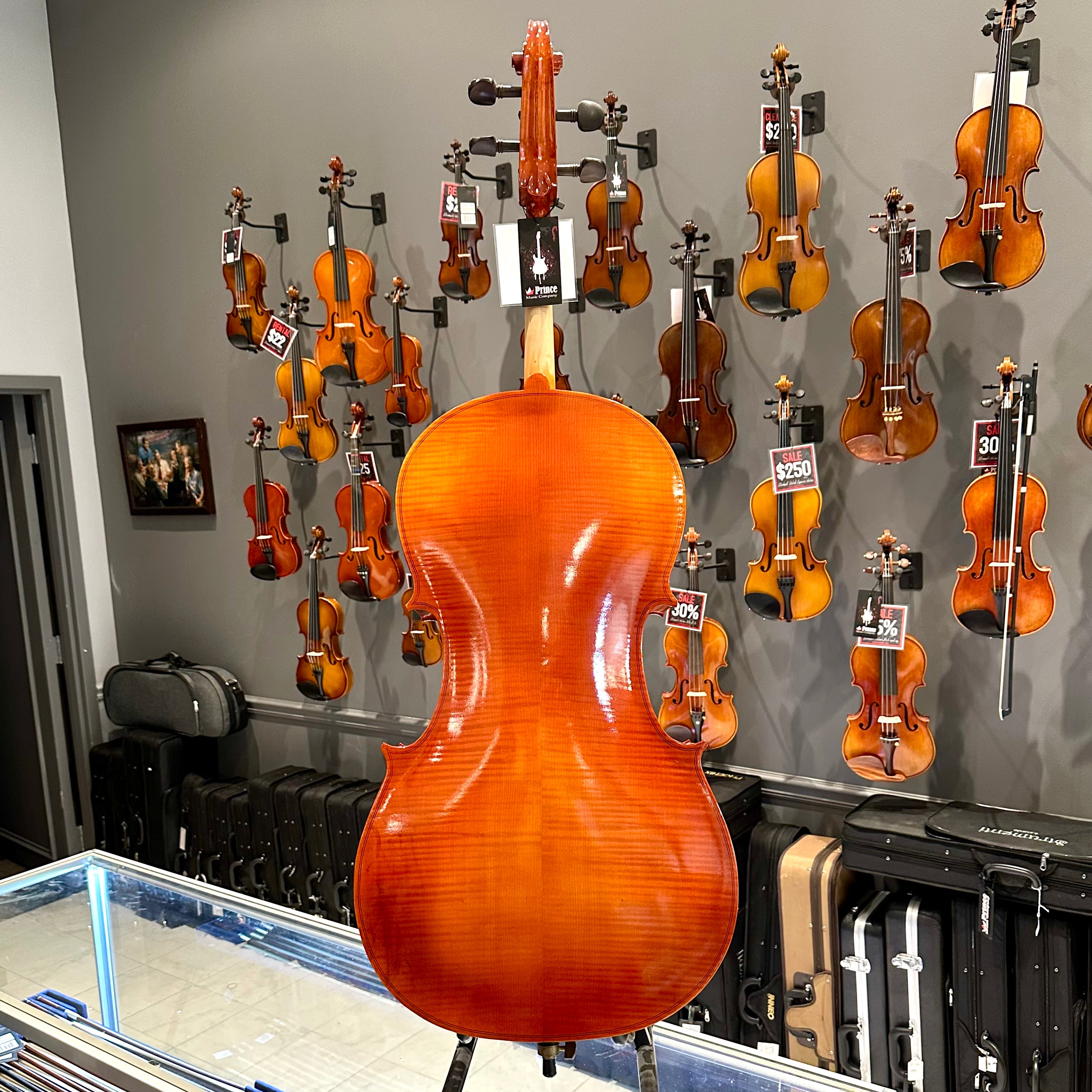 Opal VC106: Intermediate Cello, Hand Carved - 4/4