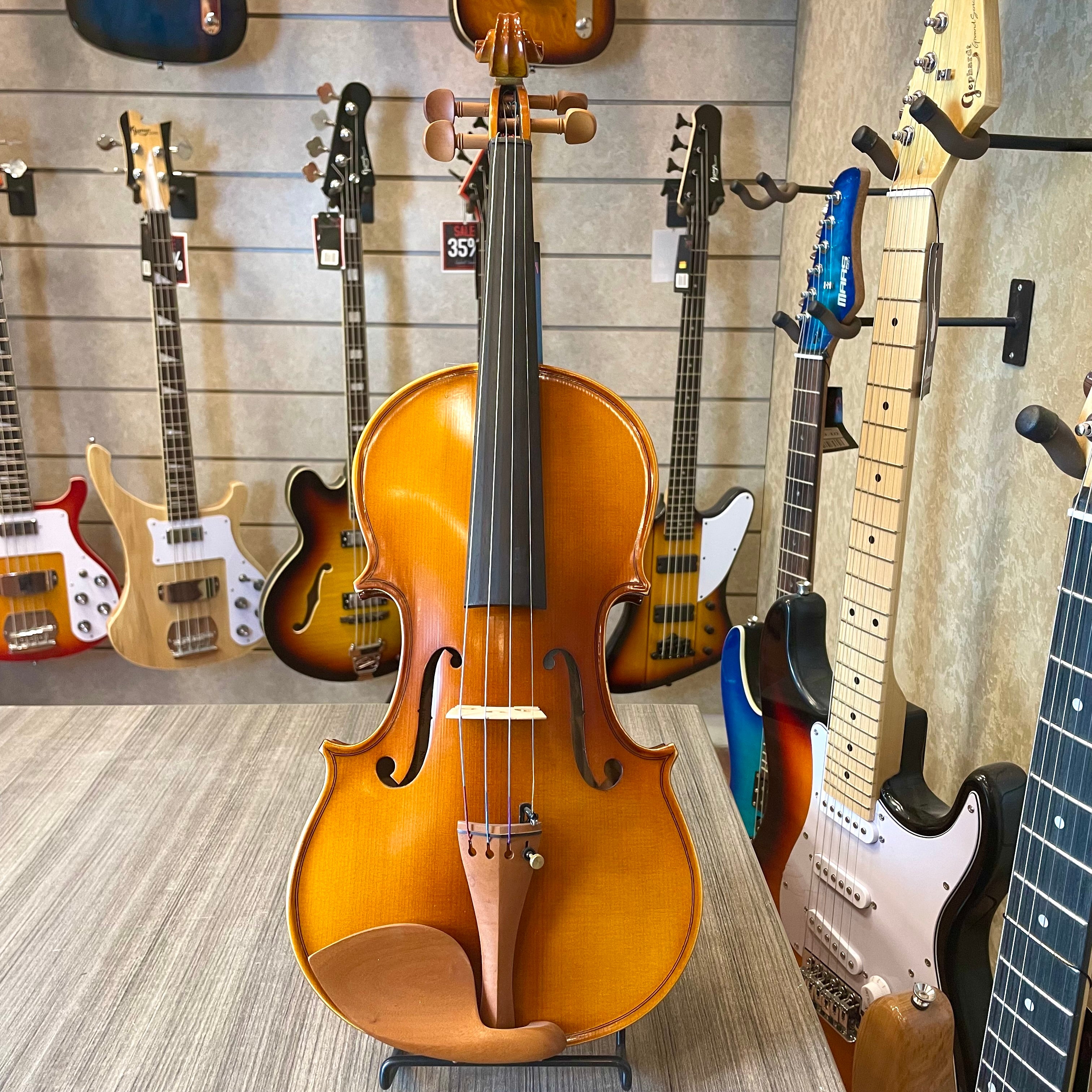 Strumenti a corde: 3000 - Student Violin, Hand Carved, JuJu Wood Parts