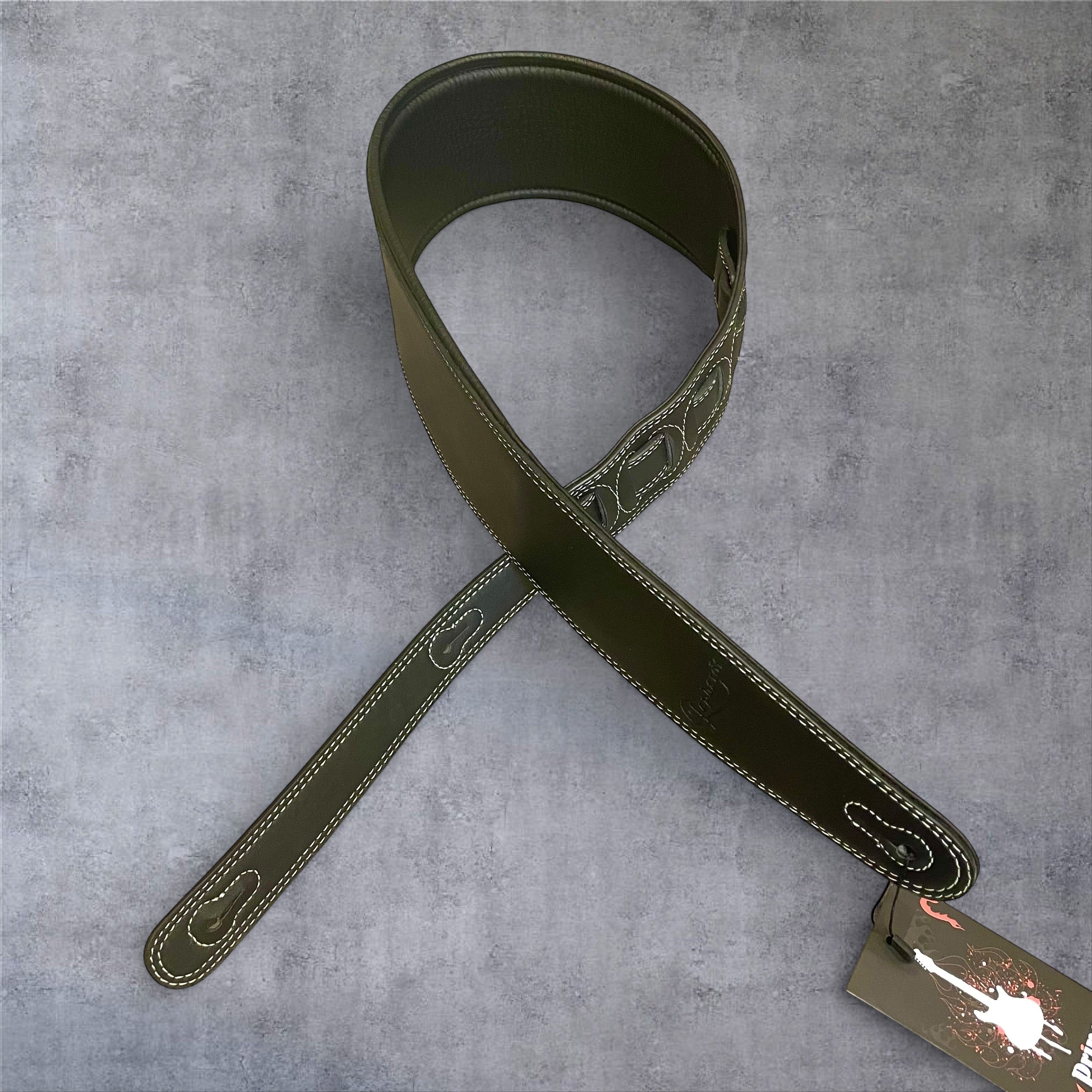 Gephardt PU Leather Guitar/Bass Strap - Solid Black