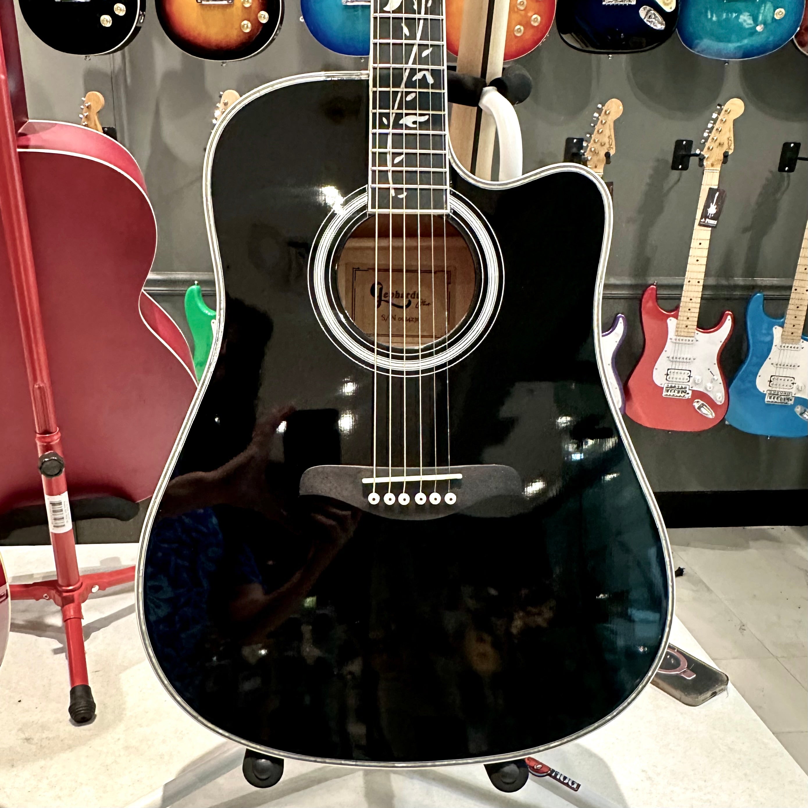 Gephardt Olive Acoustic Guitar - Black