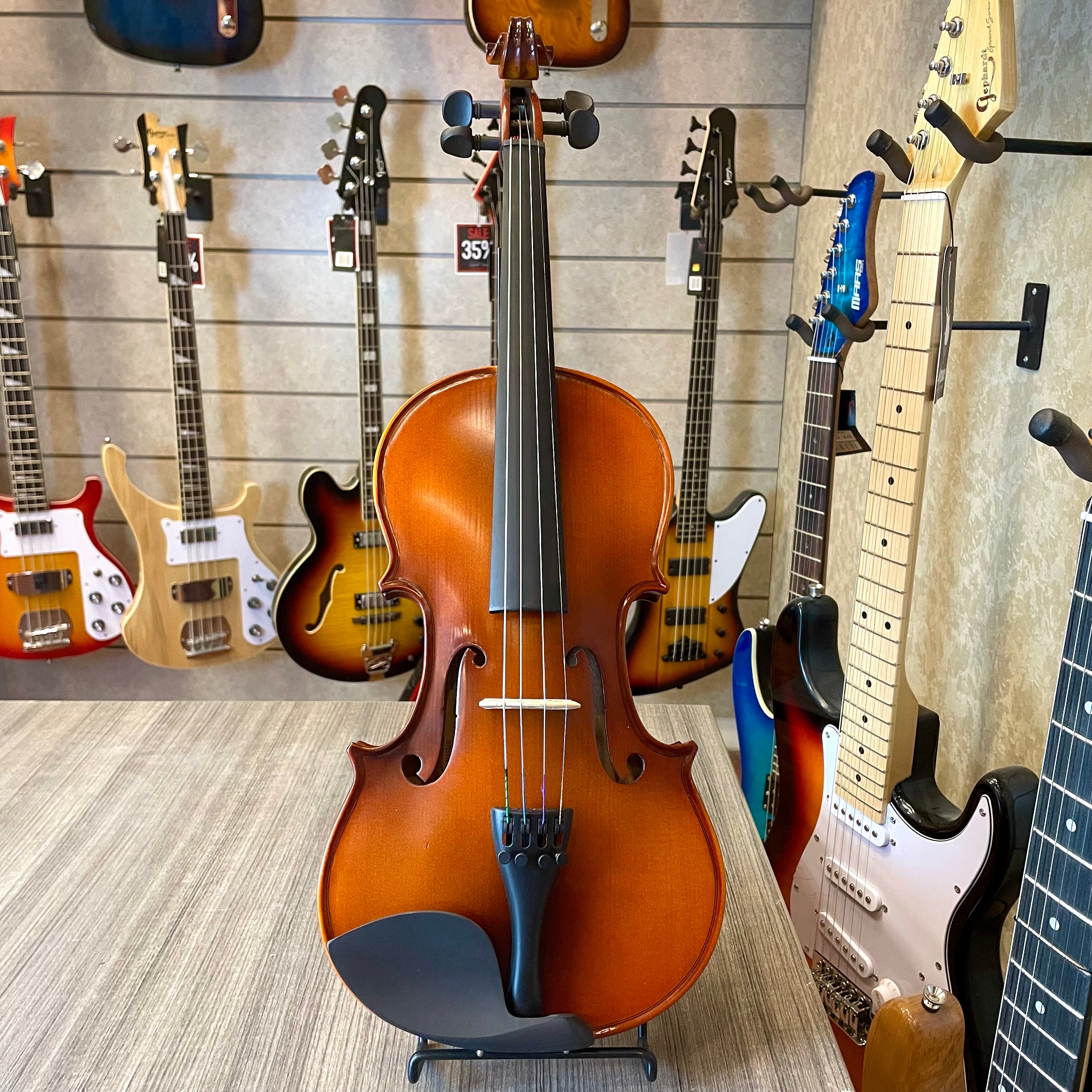 Strumenti a corde: 2500 - Student Violin, Hand Carved, Dark Matte