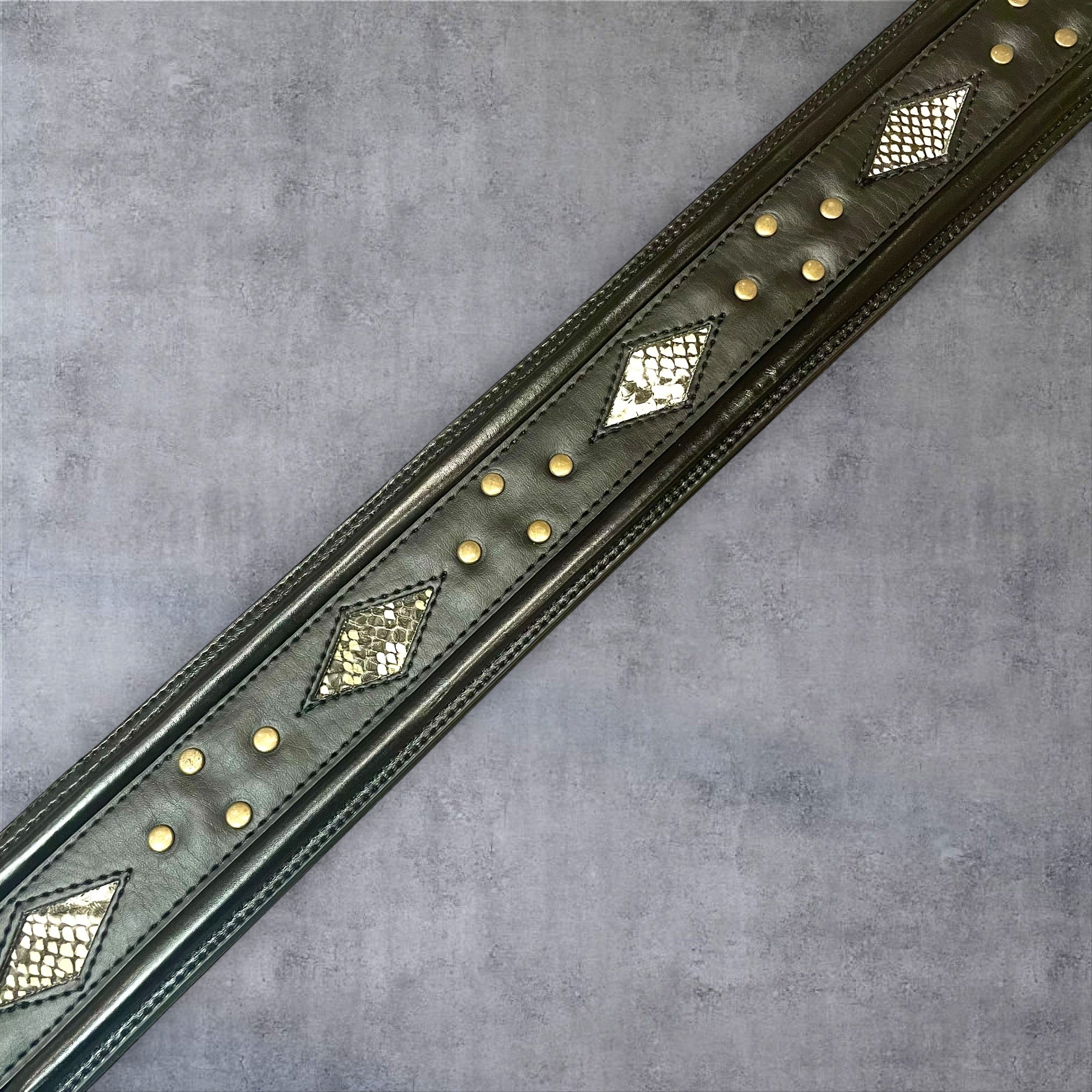 Gephardt PU Leather Guitar/Bass Strap - Black Diamond