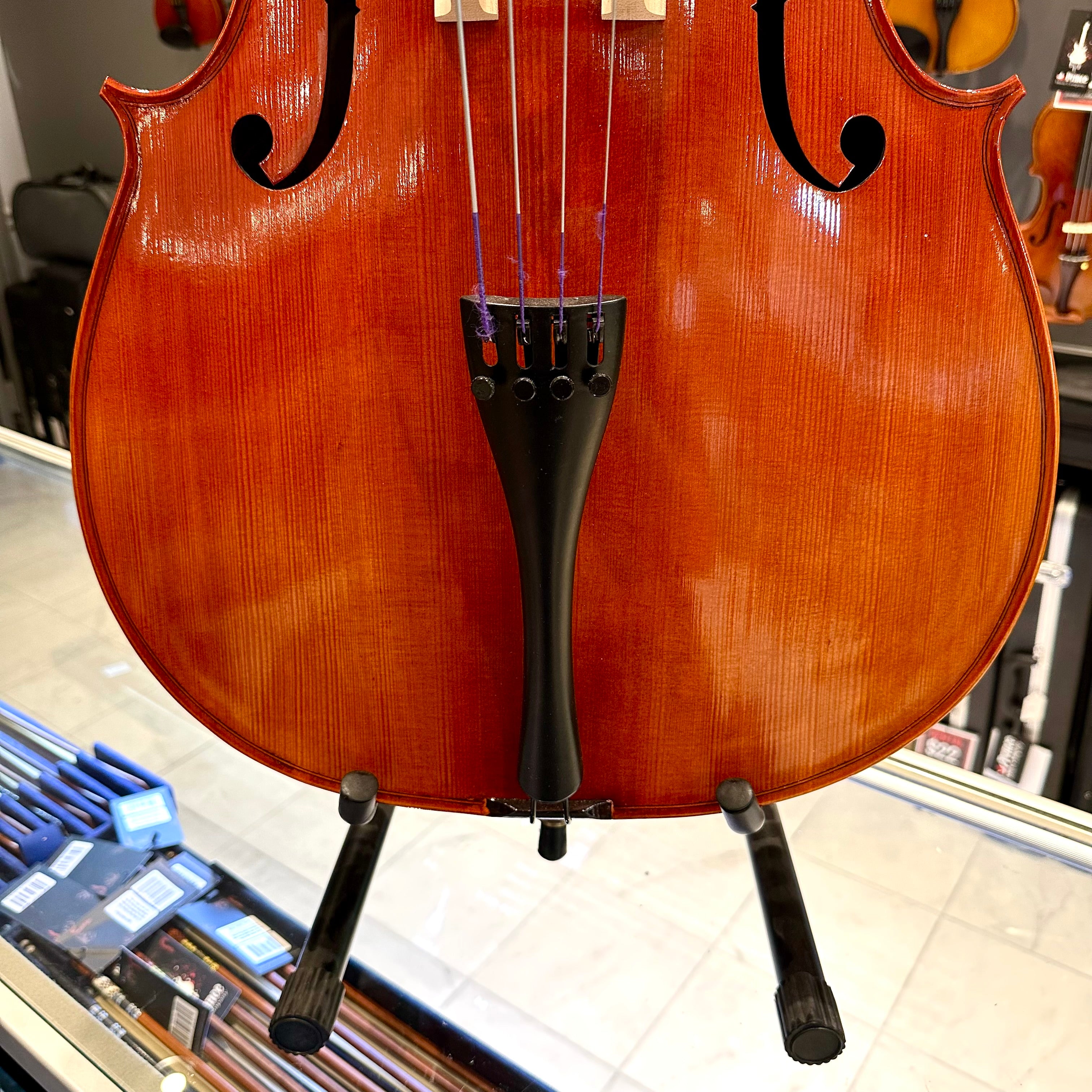 Opal VC106: Intermediate Cello, Hand Carved - 4/4