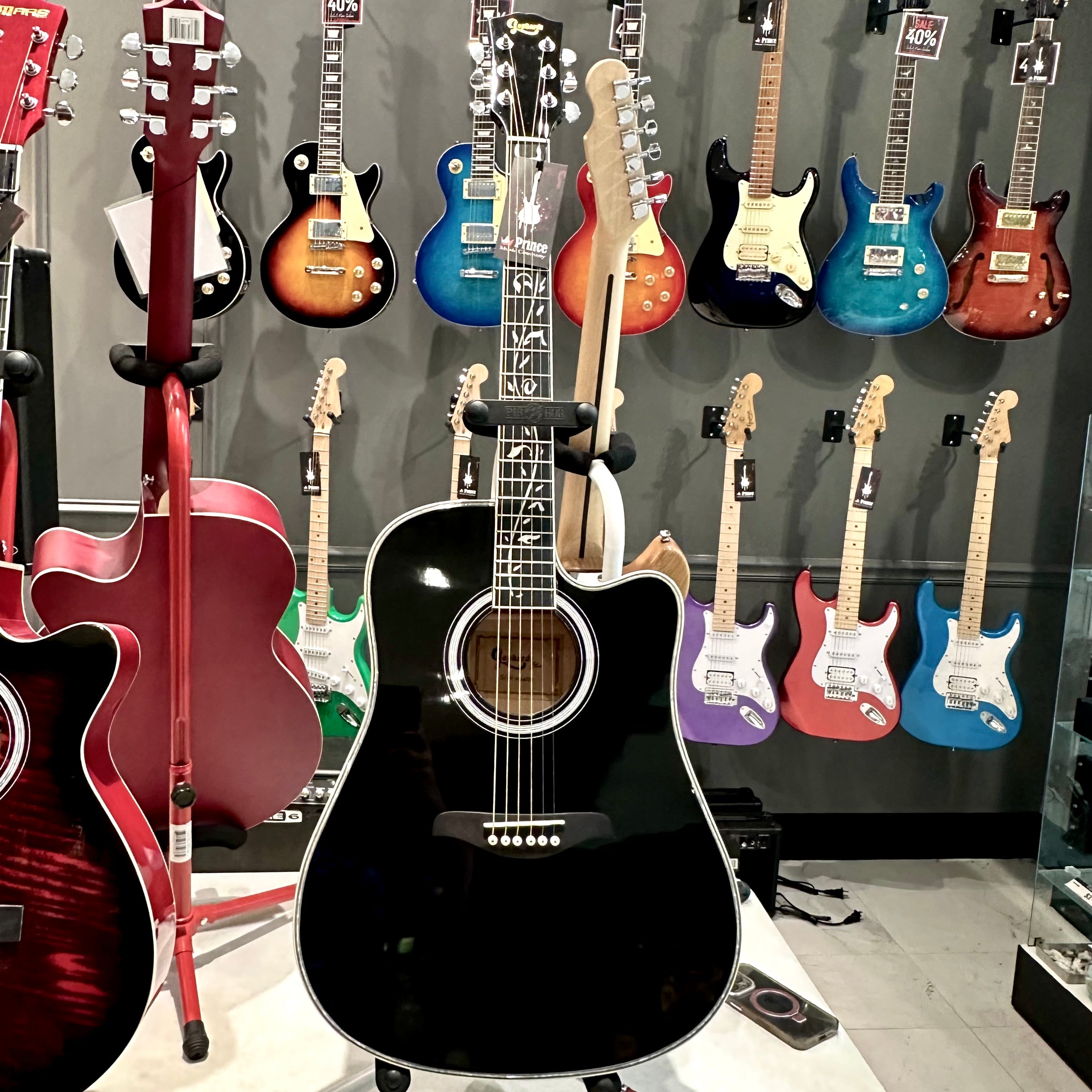 Gephardt Olive Acoustic Guitar - Black
