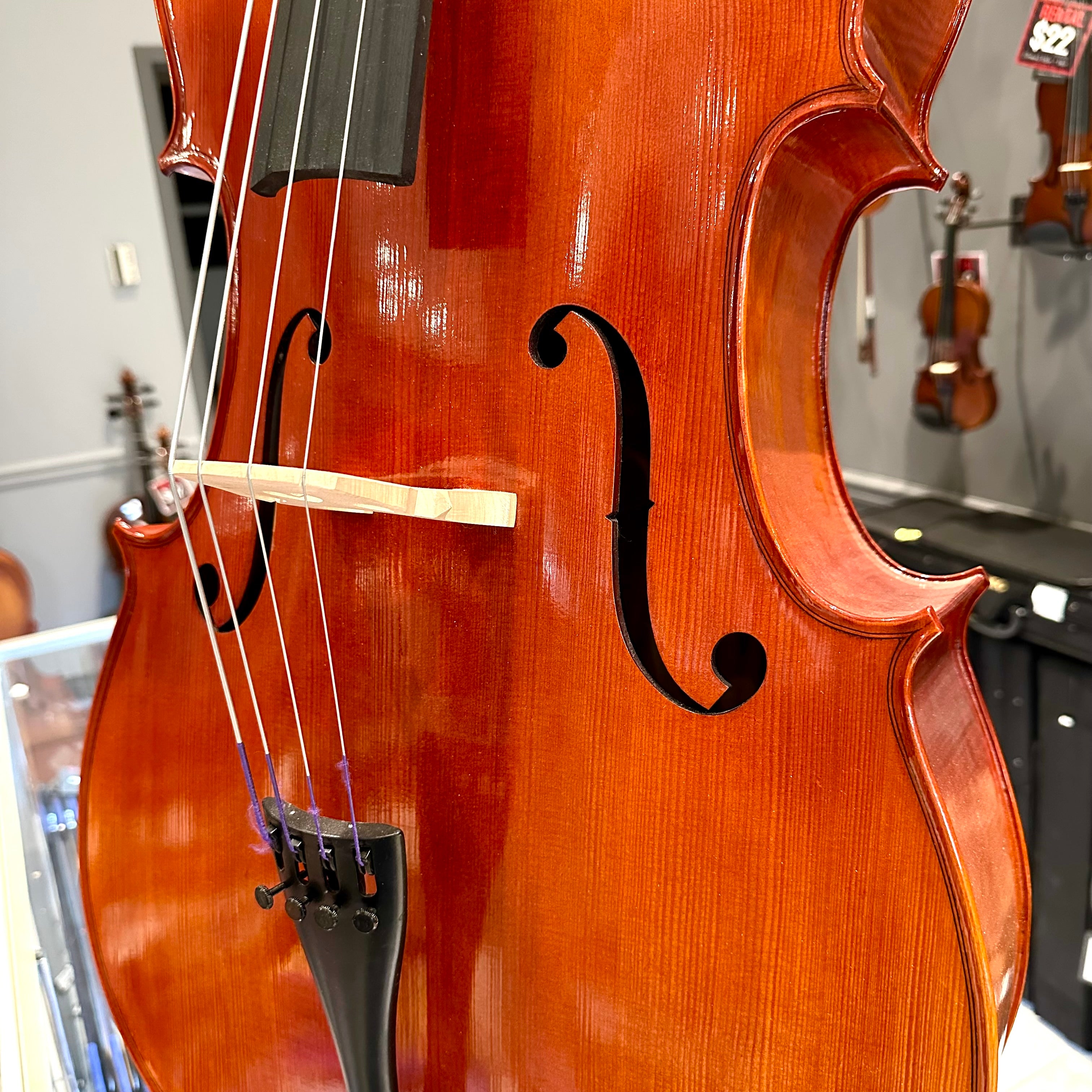 Opal VC106: Intermediate Cello, Hand Carved - 4/4