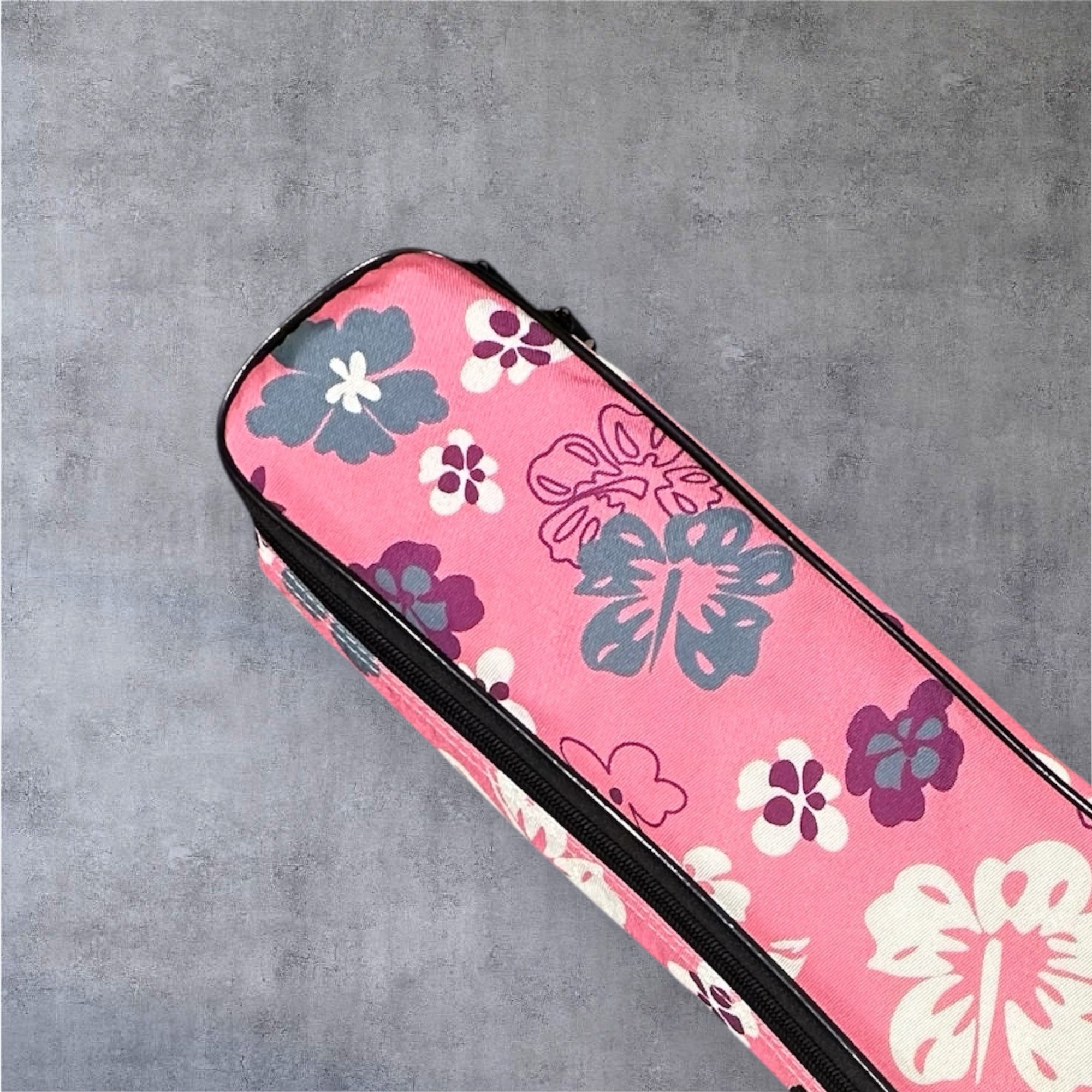 Ukulele Canvas Case: Pink Flower
