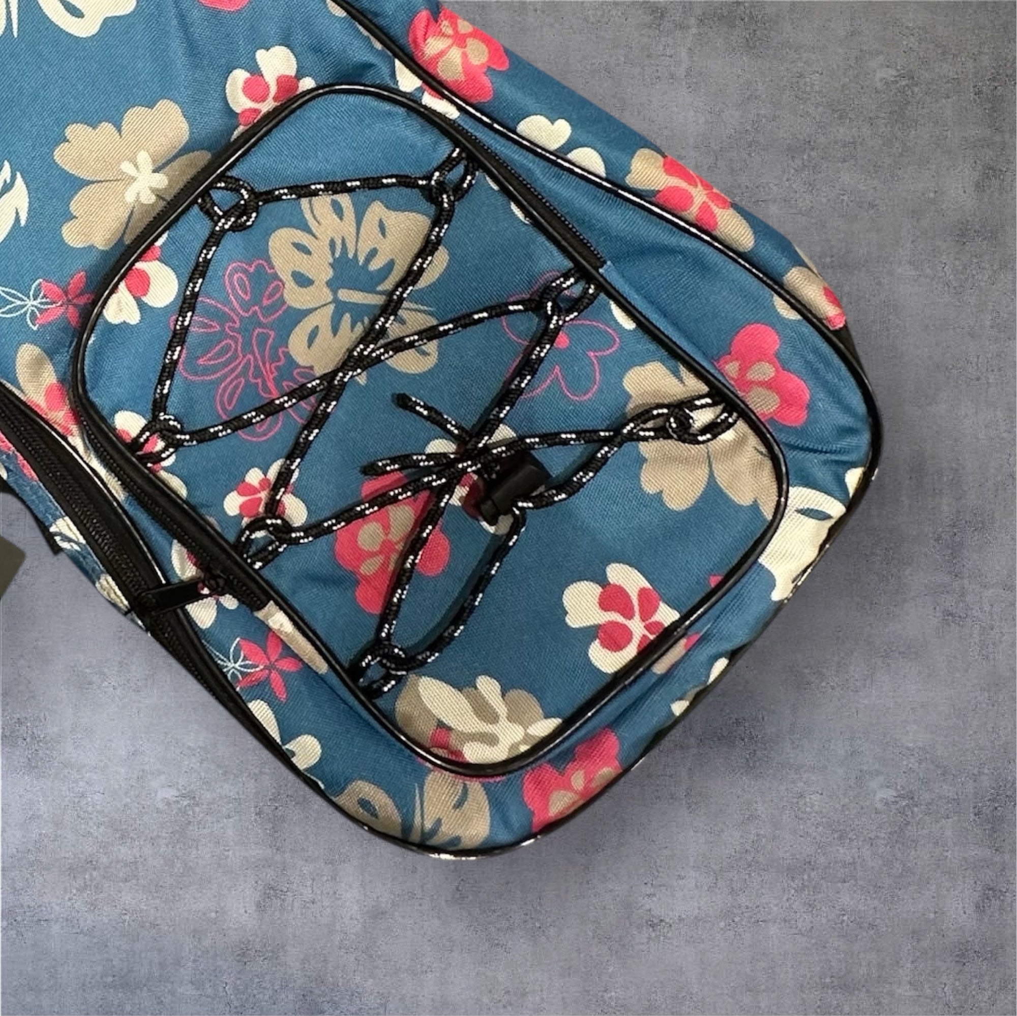 Ukulele Canvas Case: Blue Flower