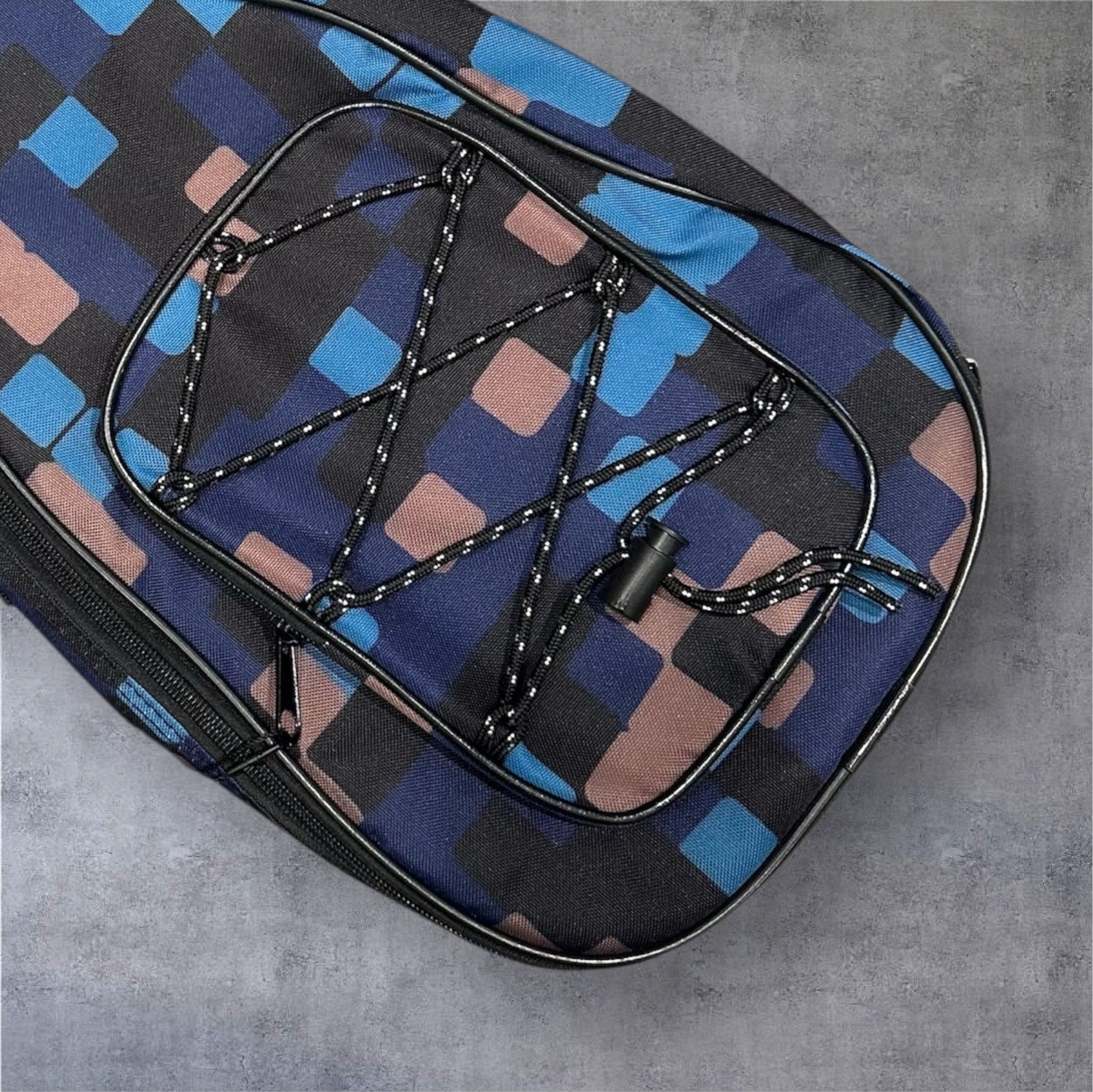 Ukulele Canvas Case: Blue Checker 1