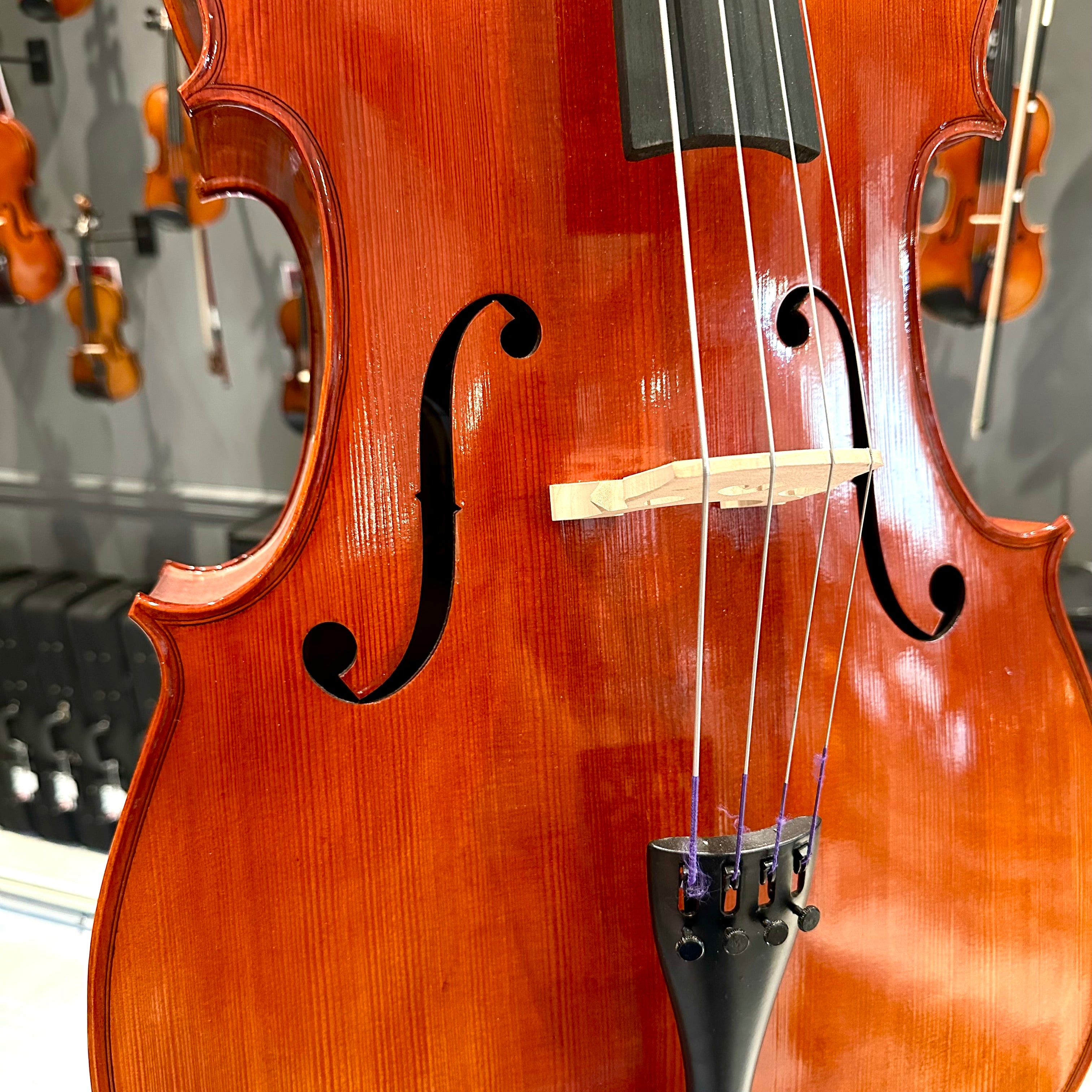 Opal VC106: Intermediate Cello, Hand Carved - 4/4