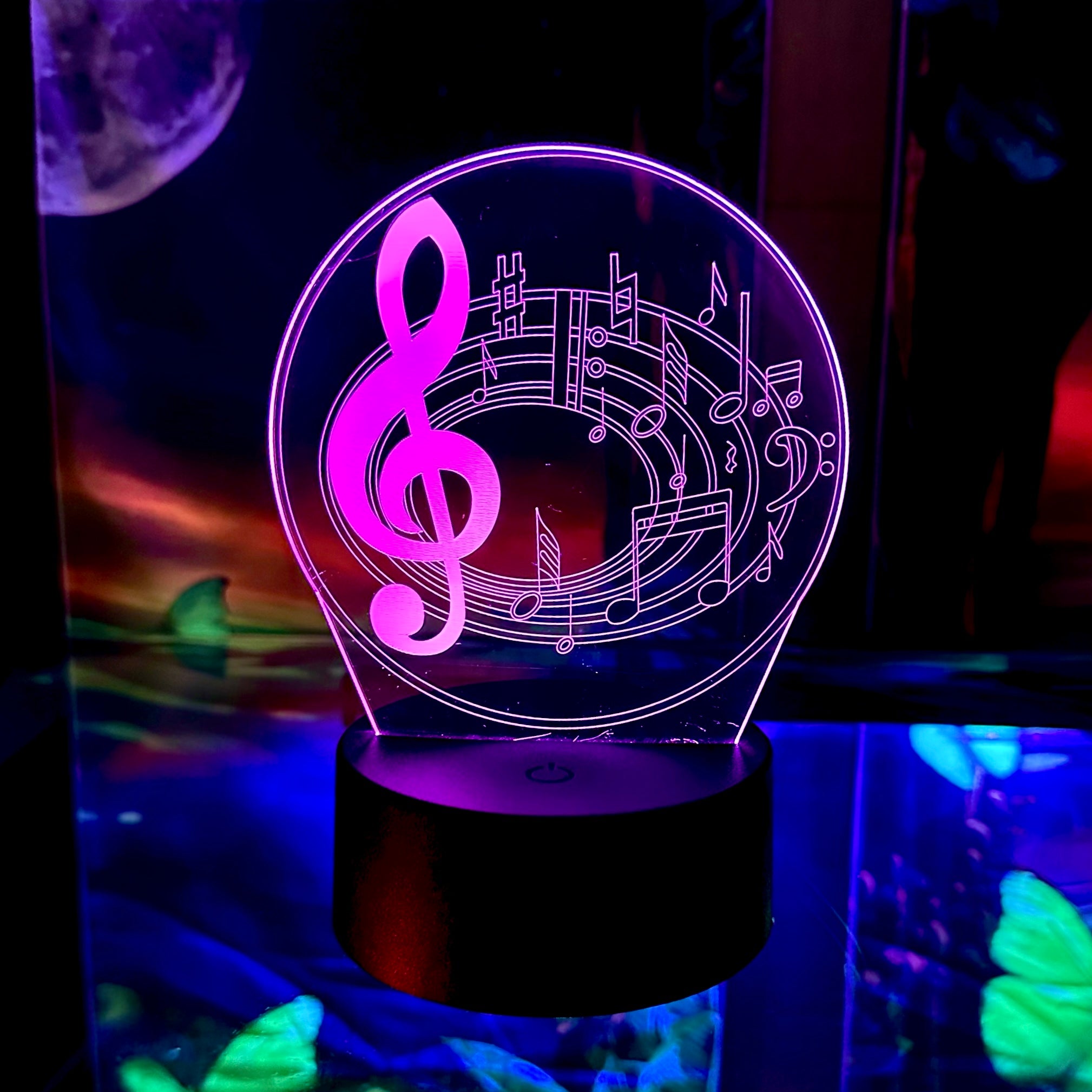 3D Music Lights: Treble Clef