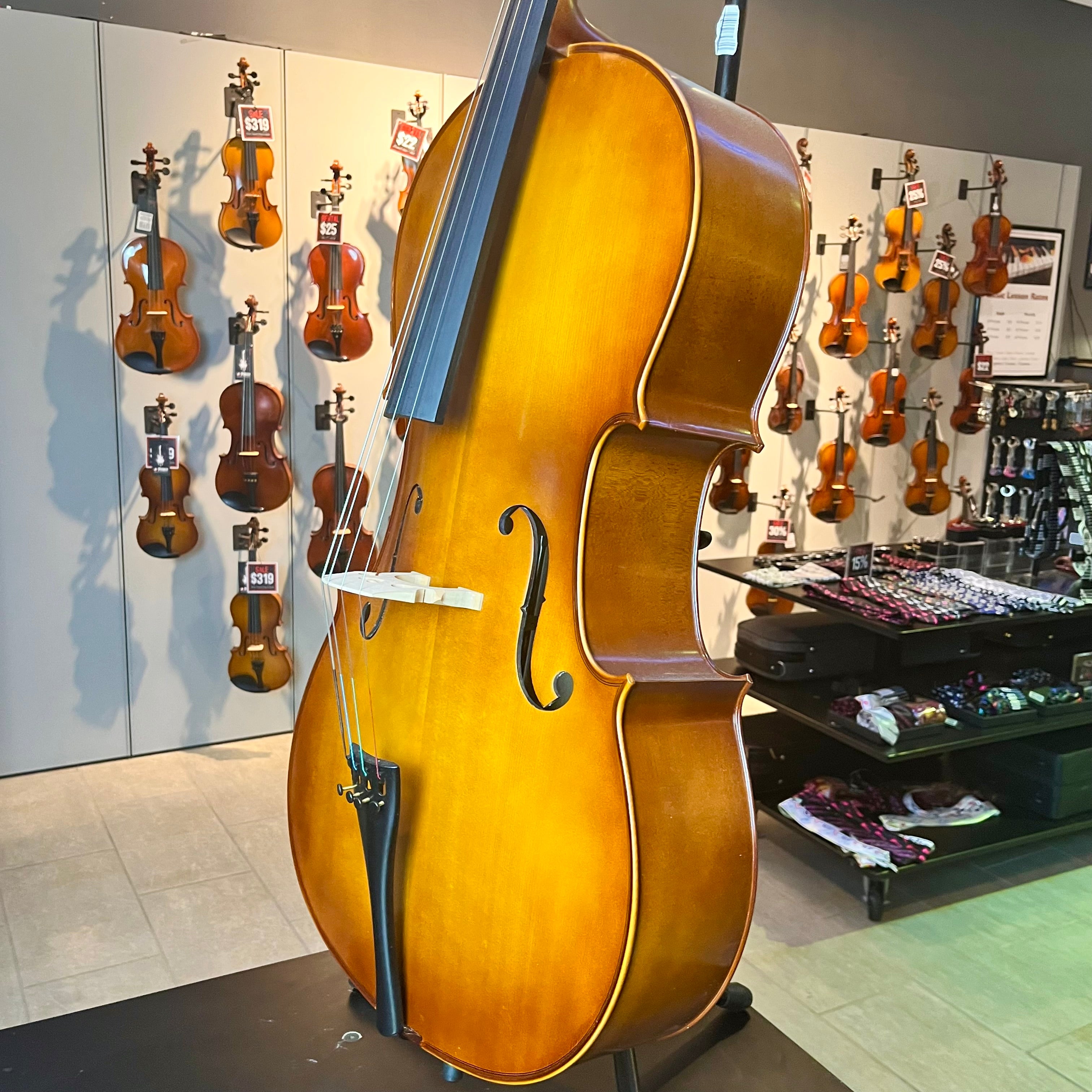 Strumenti a Corde 205: Student Cello, Solid, Satin, 4/4