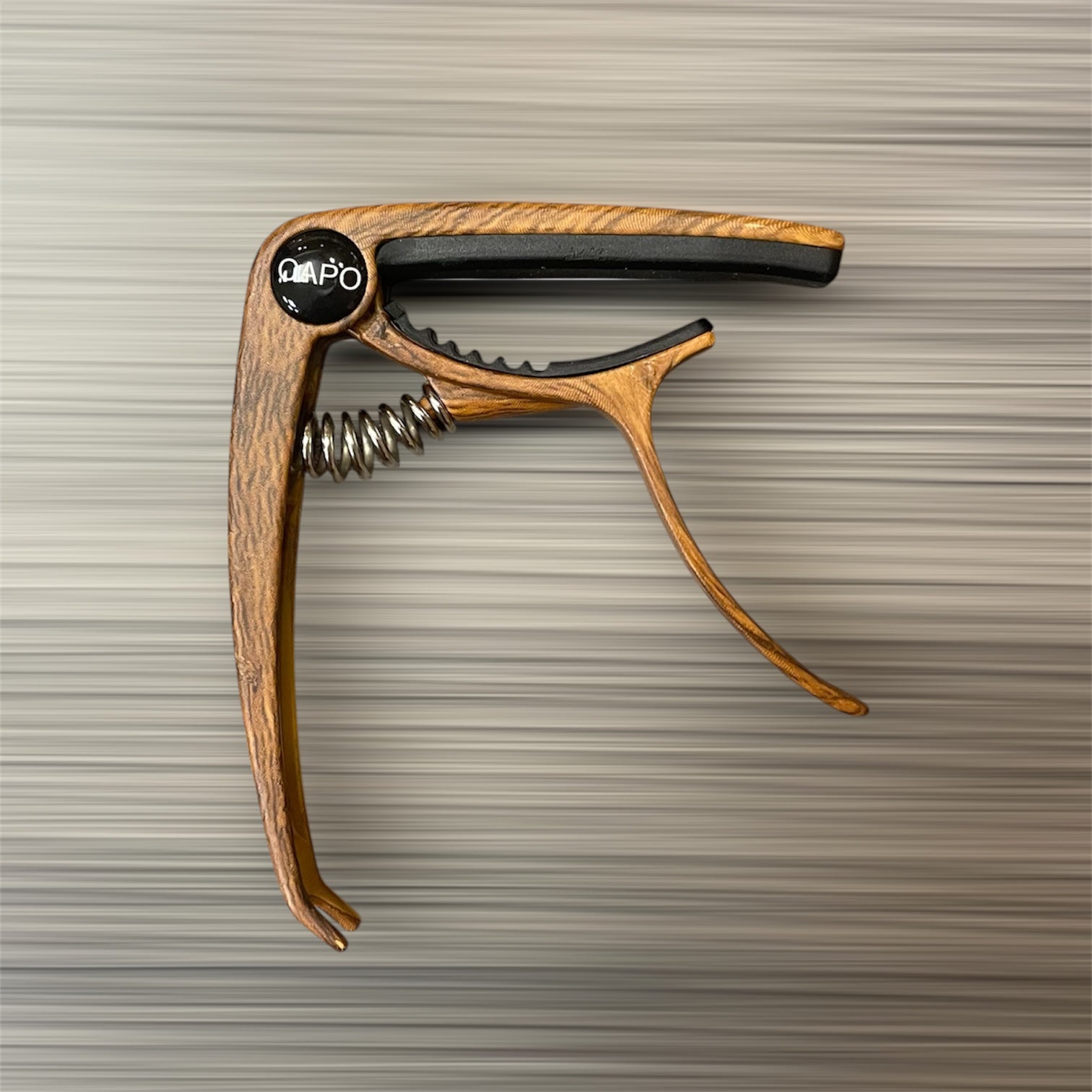 Aluminum Trigger Capo: Dark Wood Grain