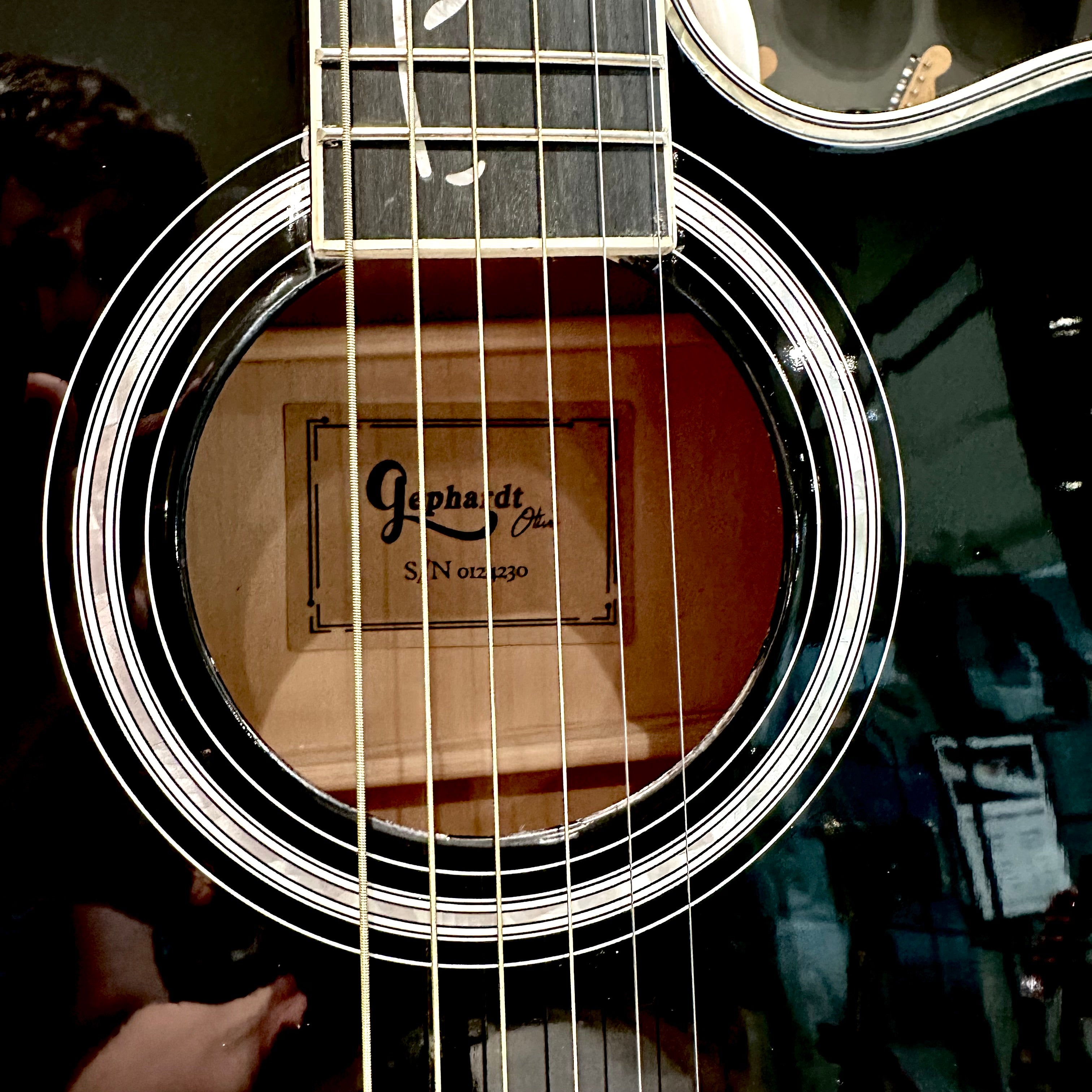 Gephardt Olive Acoustic Guitar - Black