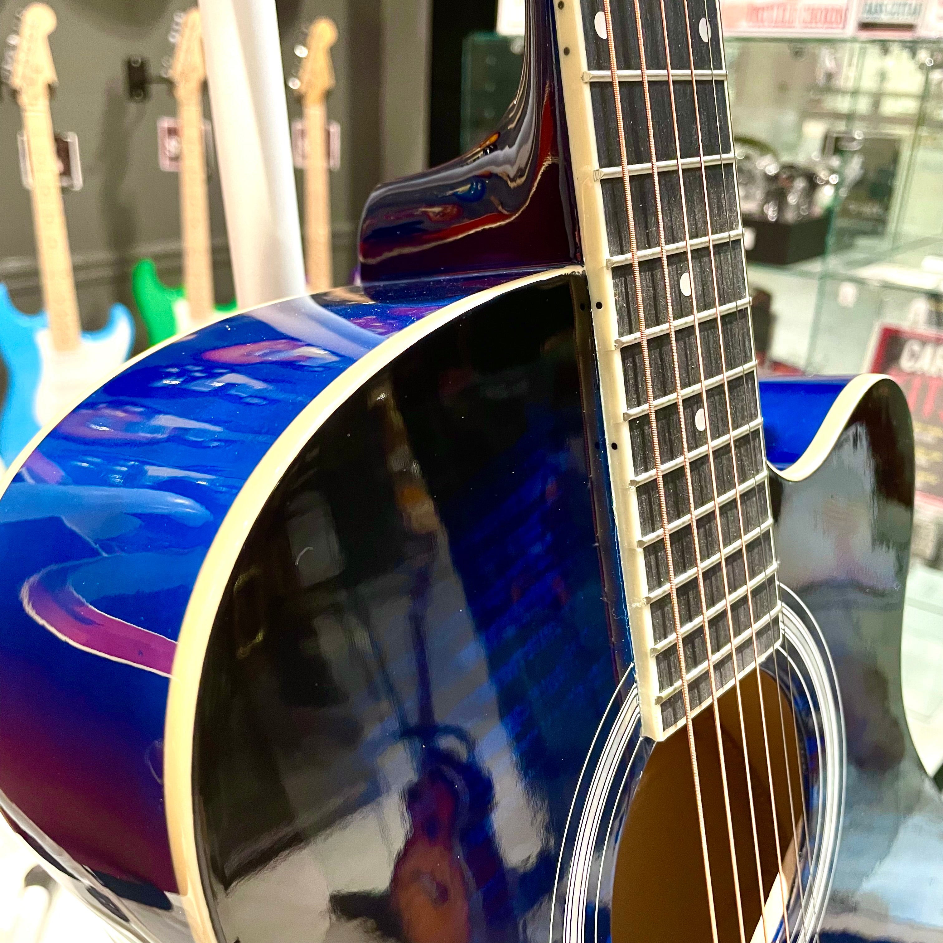 Mars m21b40: 40” Acoustic Guitar - Blue Flame