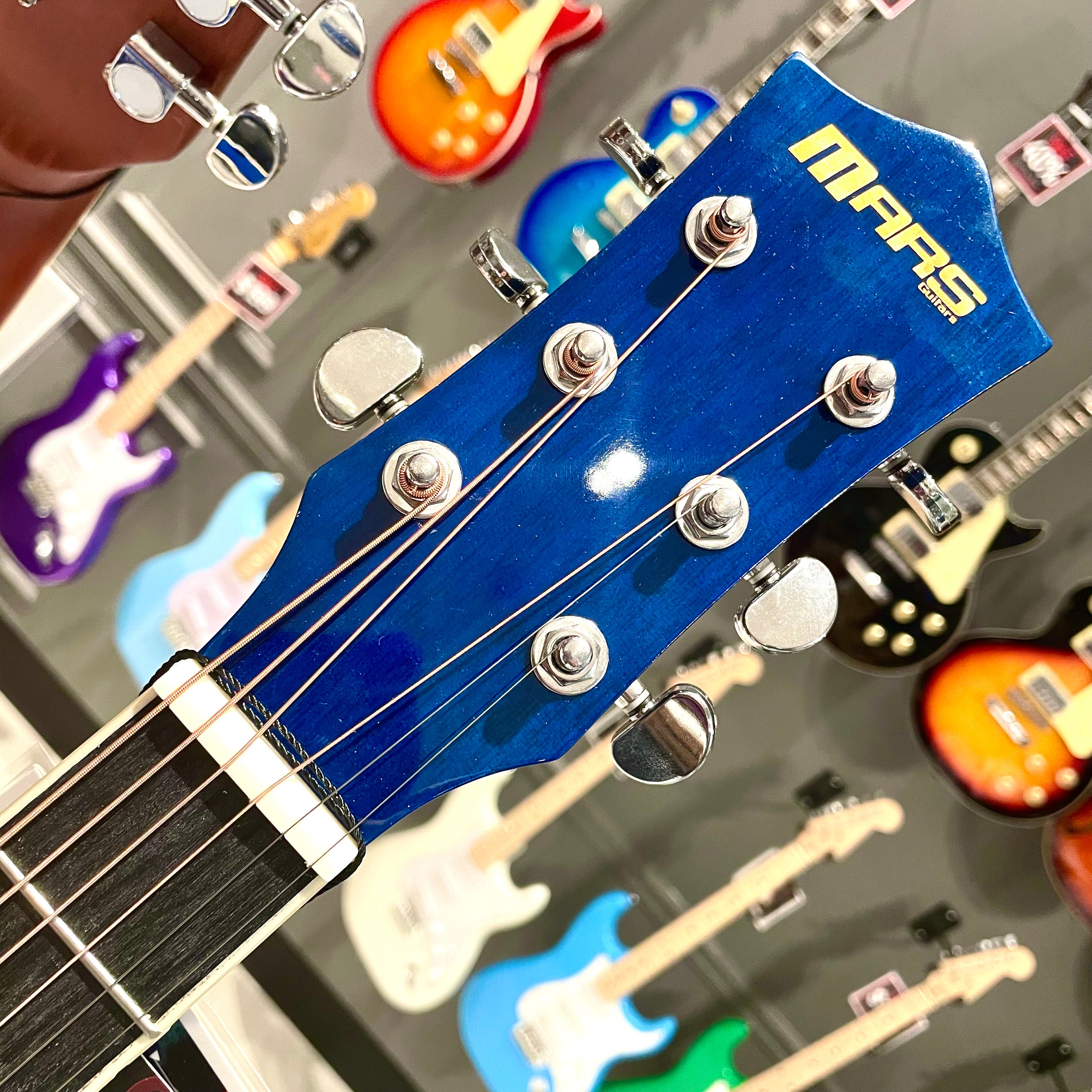 Mars m21b40: 40” Acoustic Guitar - Blue Flame