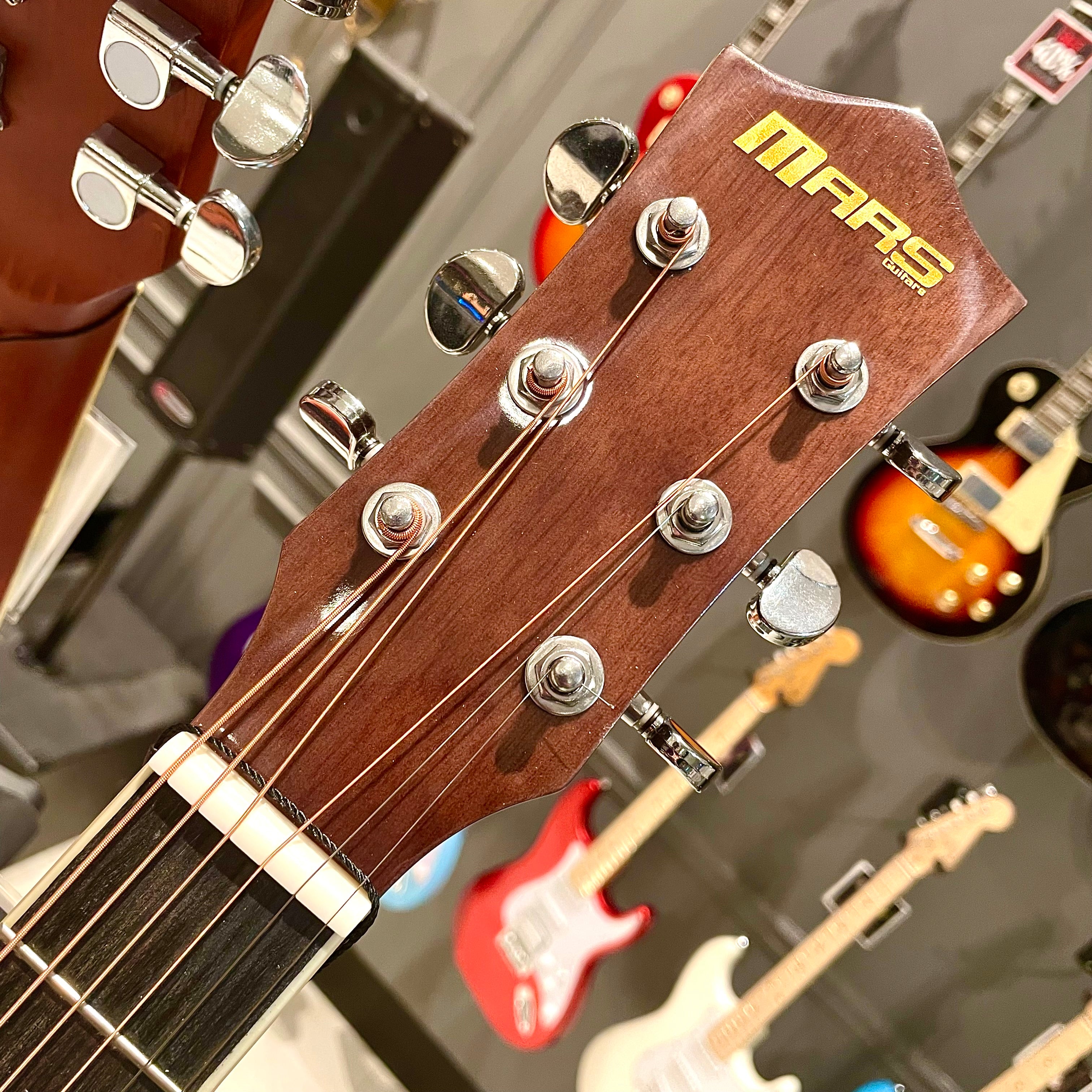 Mars m21bk40: 40” Acoustic Guitar - Black Flame