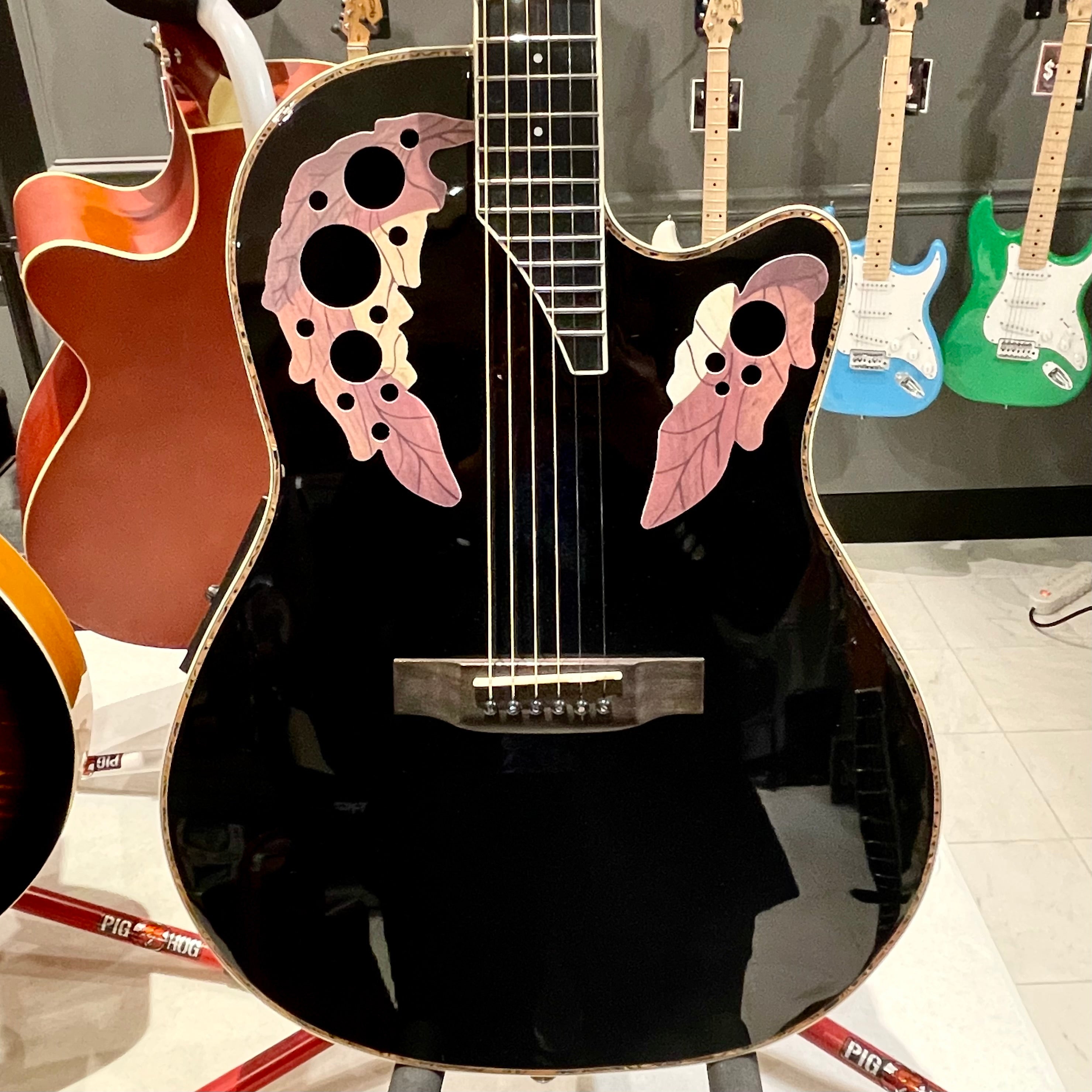 Lindstrom Leaf: 41” Acoustic-Electric Guitar - Black