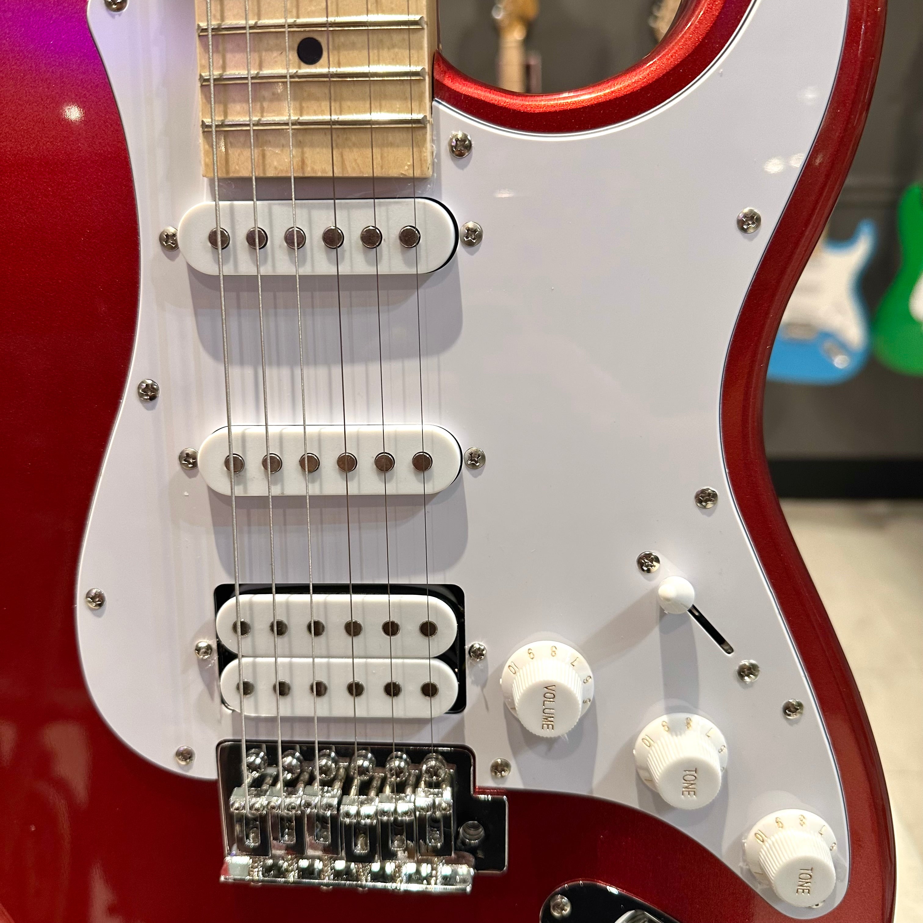 Gephardt Ground Series: 39" Electric Guitar, Maple Neck - Red Shimmer