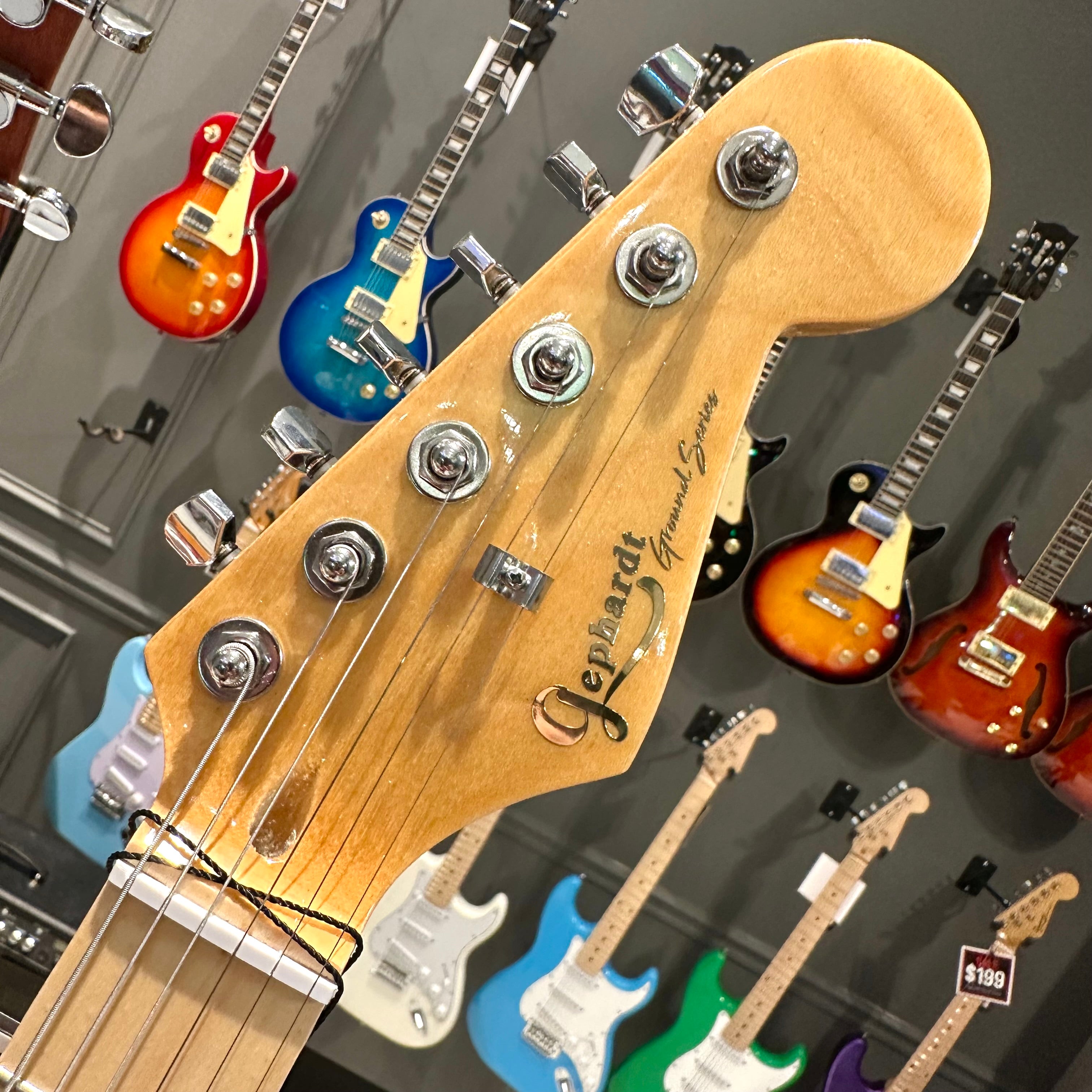 Gephardt Ground Series: 39" Electric Guitar, Maple Neck - Red Shimmer