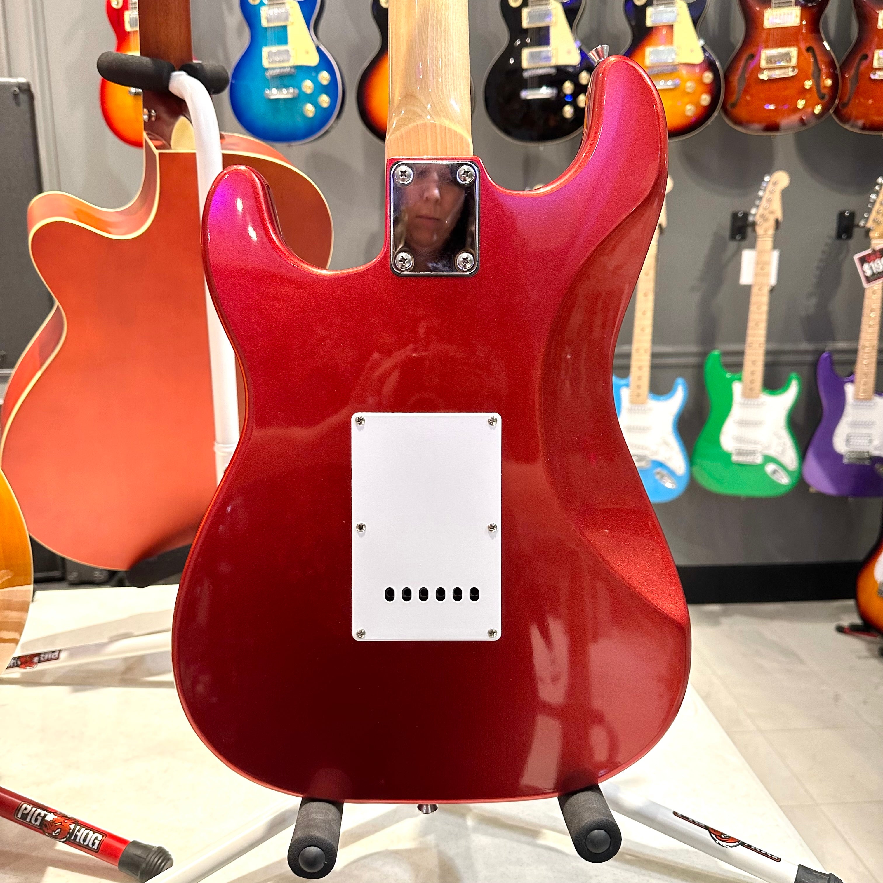 Gephardt Ground Series: 39" Electric Guitar, Maple Neck - Red Shimmer