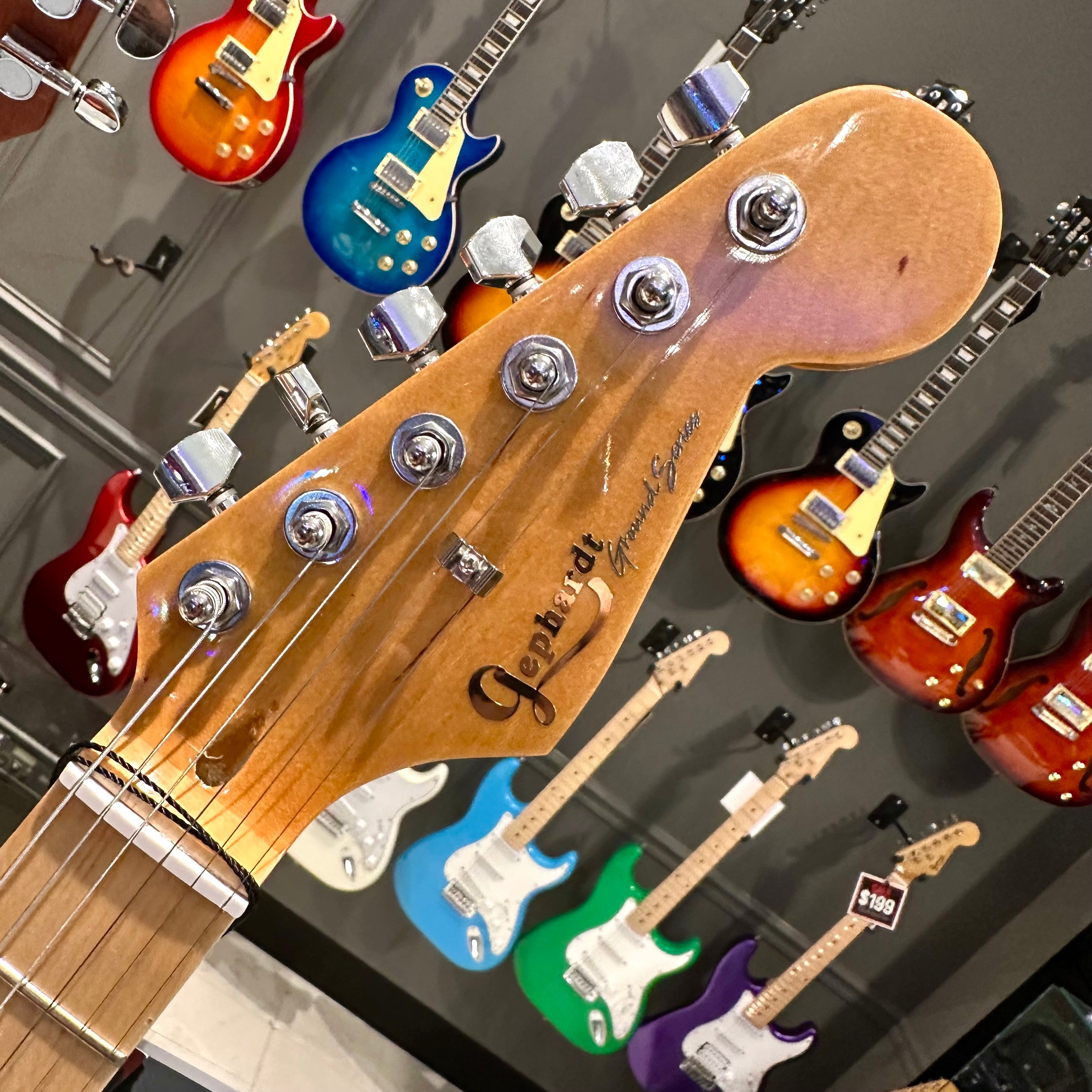 Gephardt Ground Series: 39" Electric Guitar, Maple Neck - Baby Blue