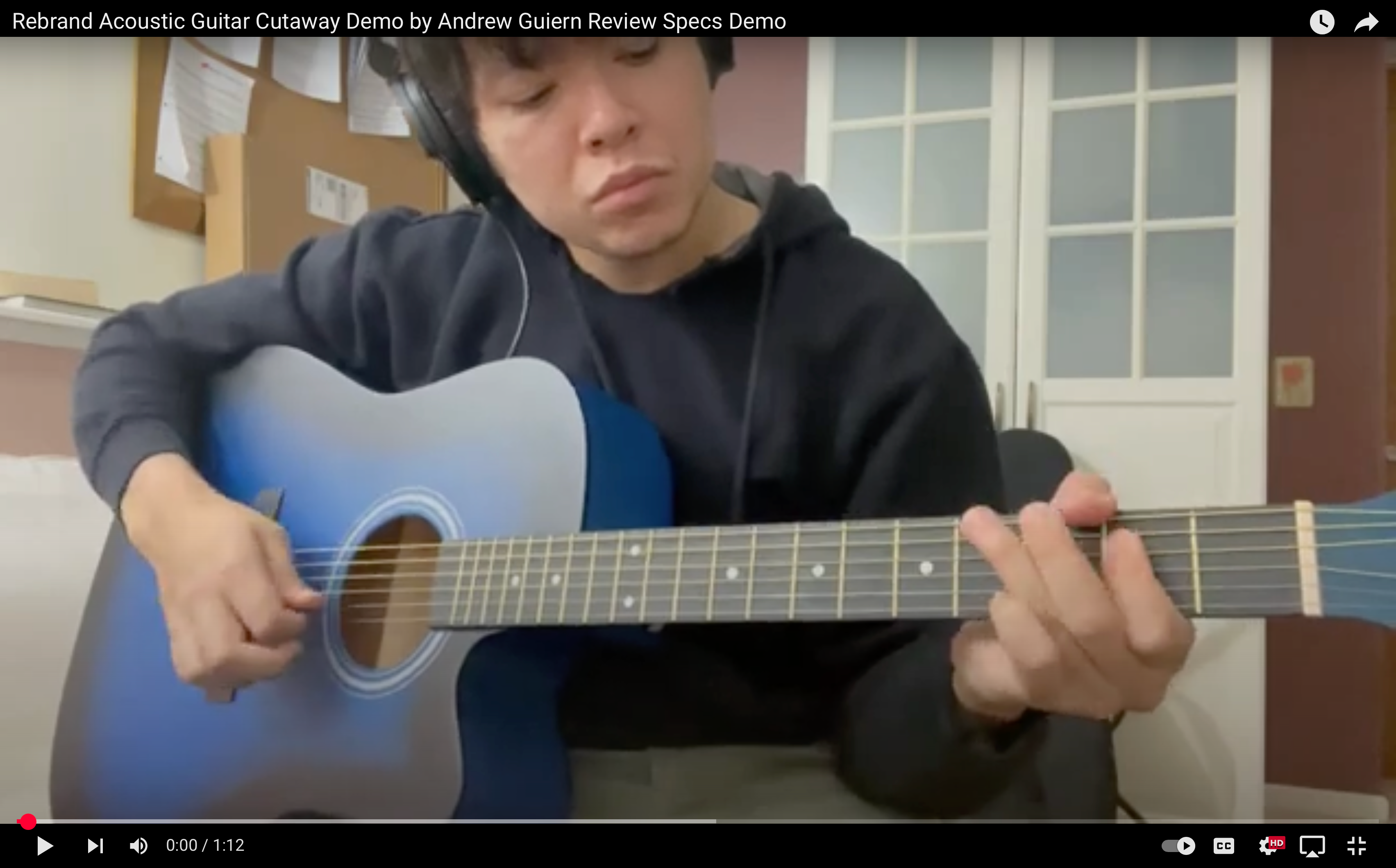 Load video: Rebrand 41" Acoustic Guitar Video Demo