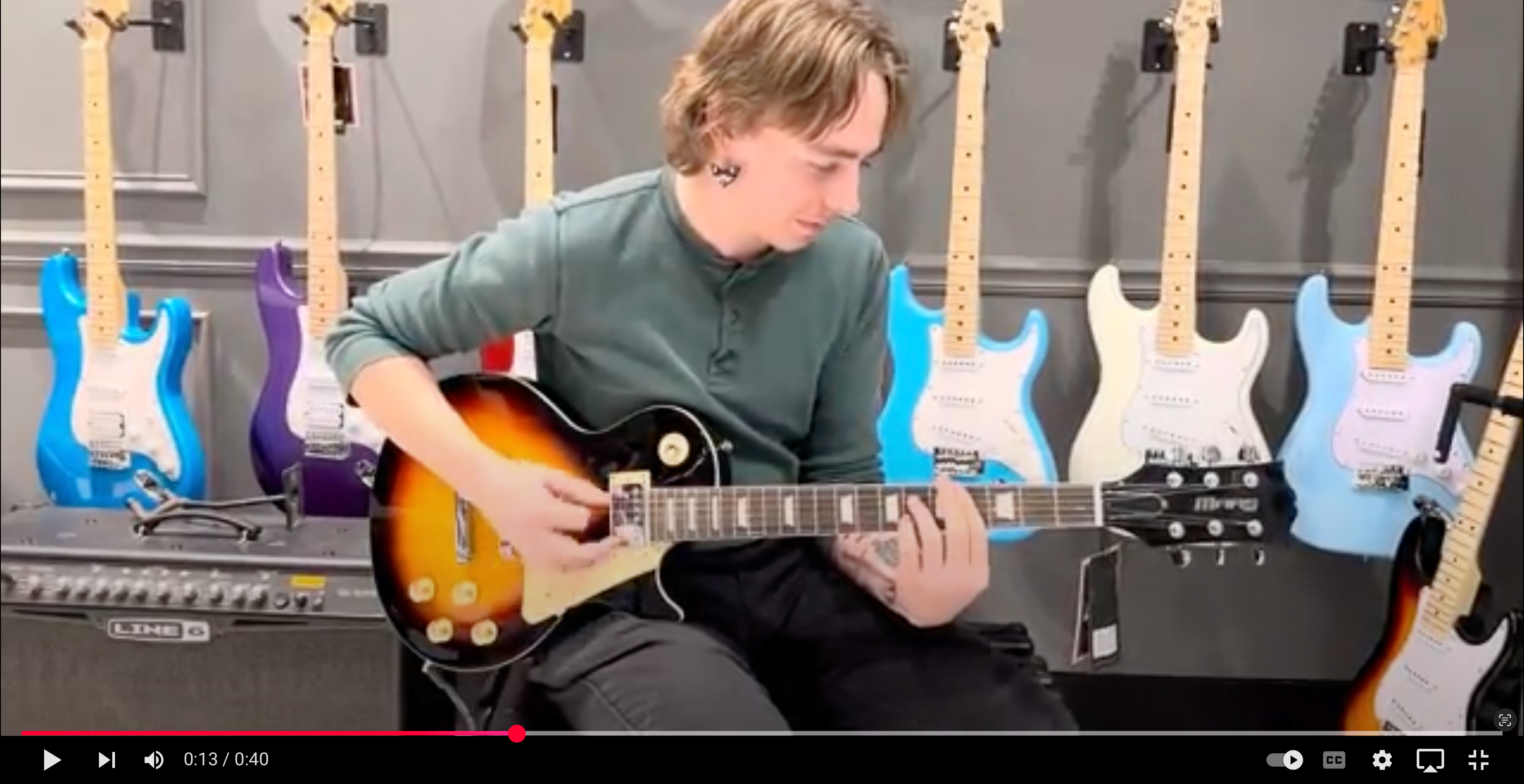 Load video: Mars LP Sunburst Electric Guitar – Demo & Sound Test