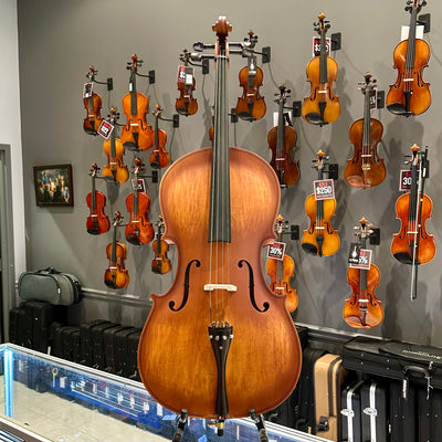 Strumenti a Corde 107: Student Cello, Solid Spruce Top, Matte Finish - 4/4