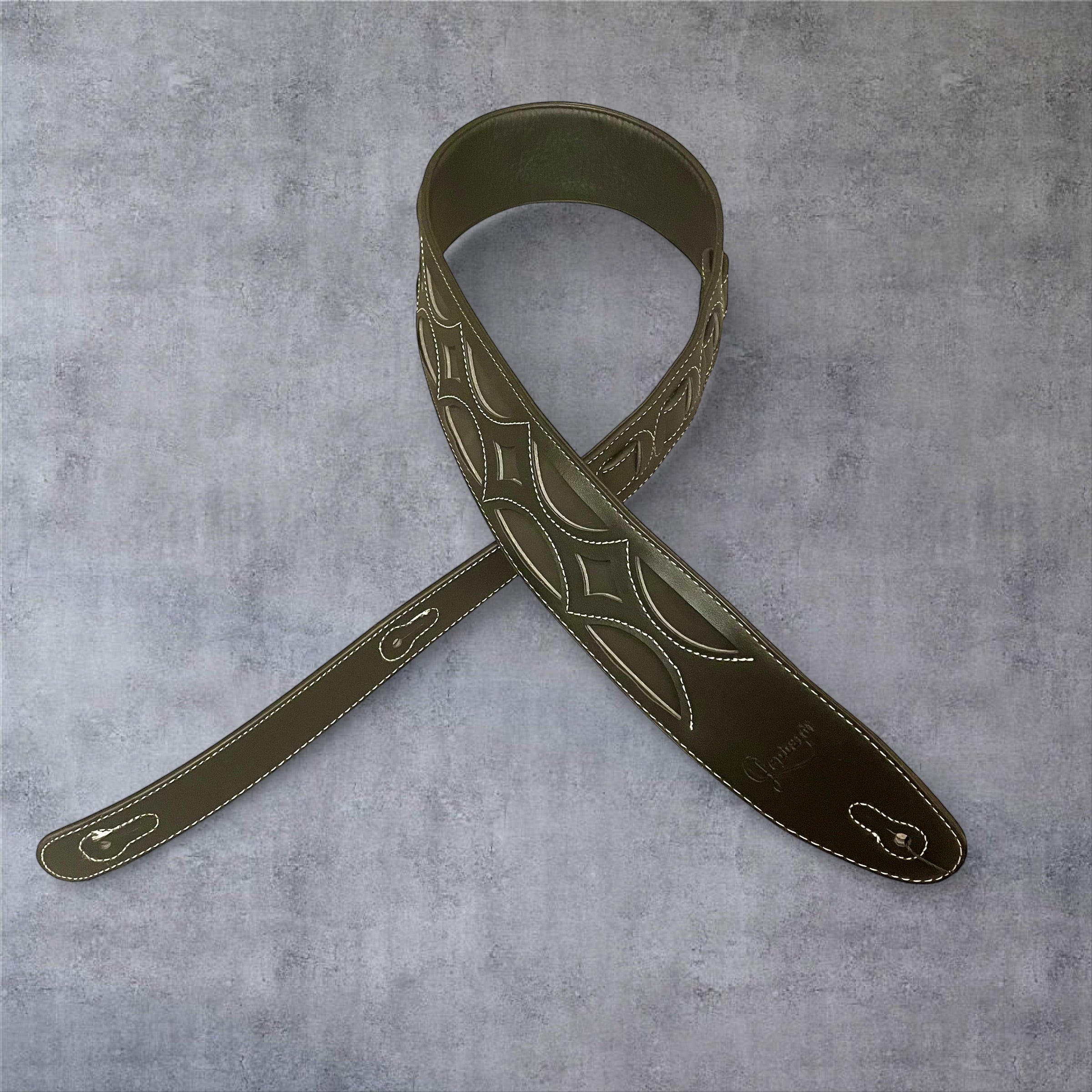 Gephardt PU Leather Guitar/Bass Strap - Black Geo