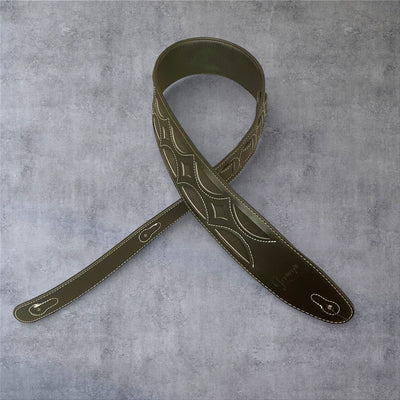 Gephardt PU Leather Guitar/Bass Strap - Black Geo
