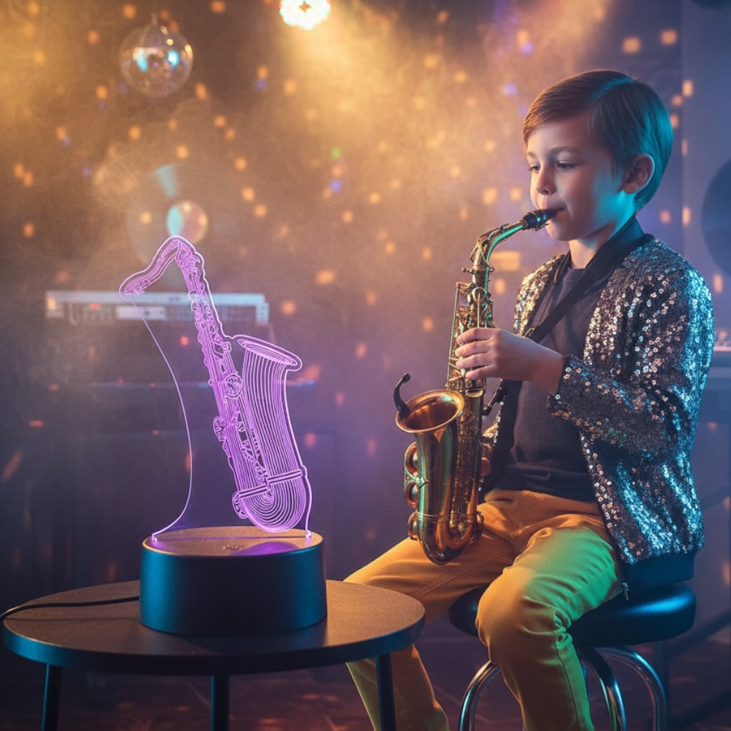 3D Music Lights: Tenor Saxophone