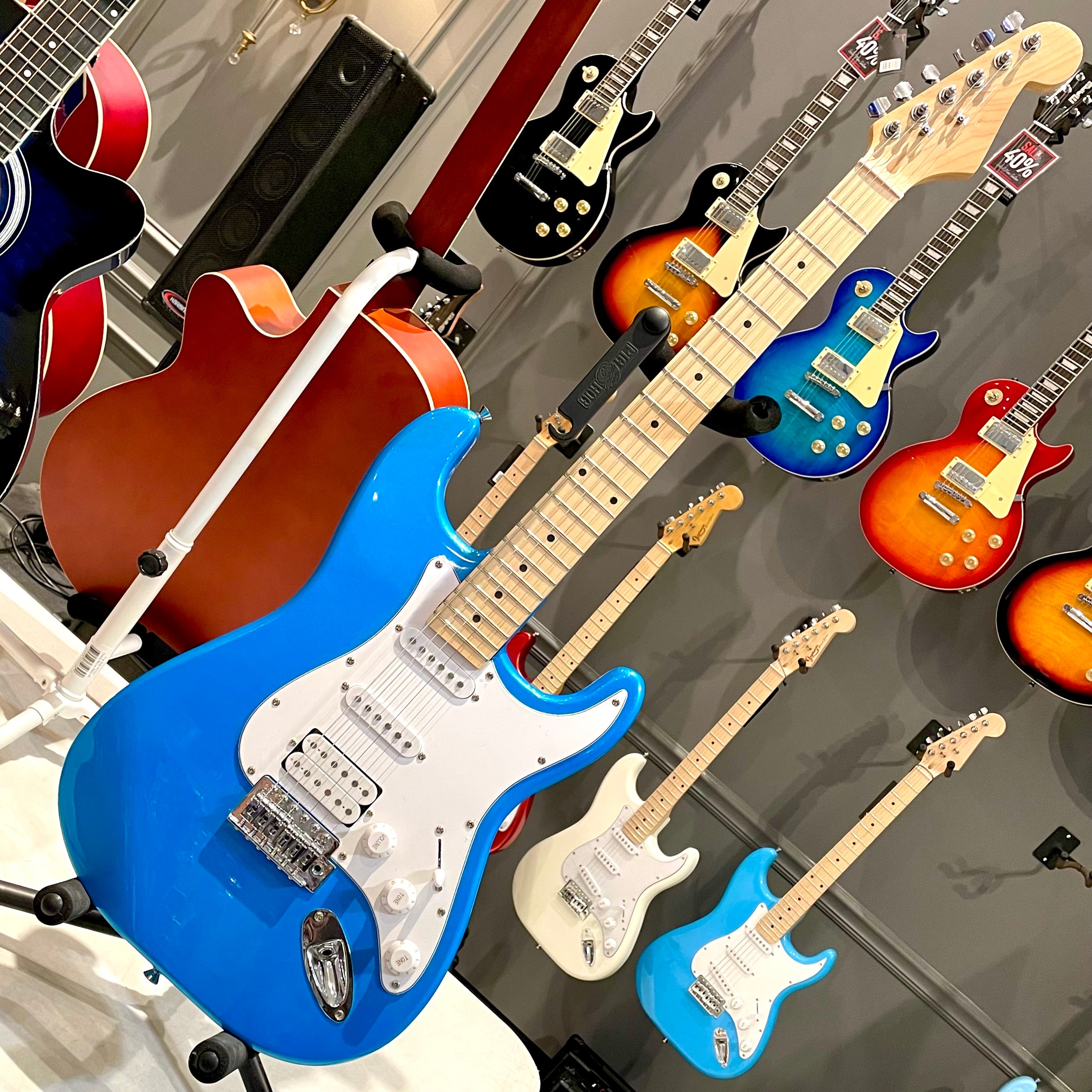 Gephardt Ground Series: 39" Electric Guitar, Maple Neck - Blue Shimmer