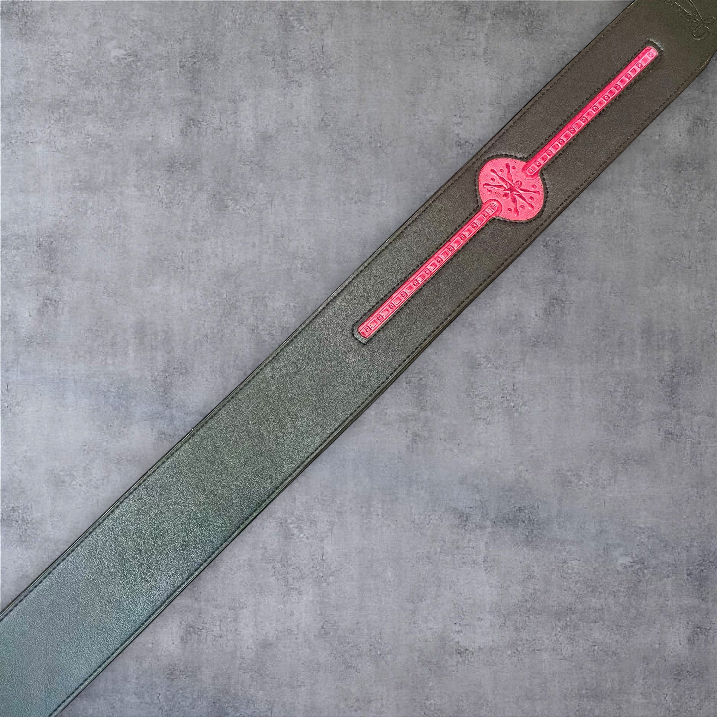 Gephardt PU Leather Guitar/Bass Strap - Red and Black