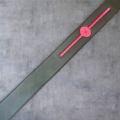 Gephardt PU Leather Guitar/Bass Strap - Red and Black
