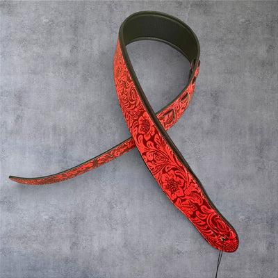 Gephardt PU Leather Guitar/Bass Strap - Red