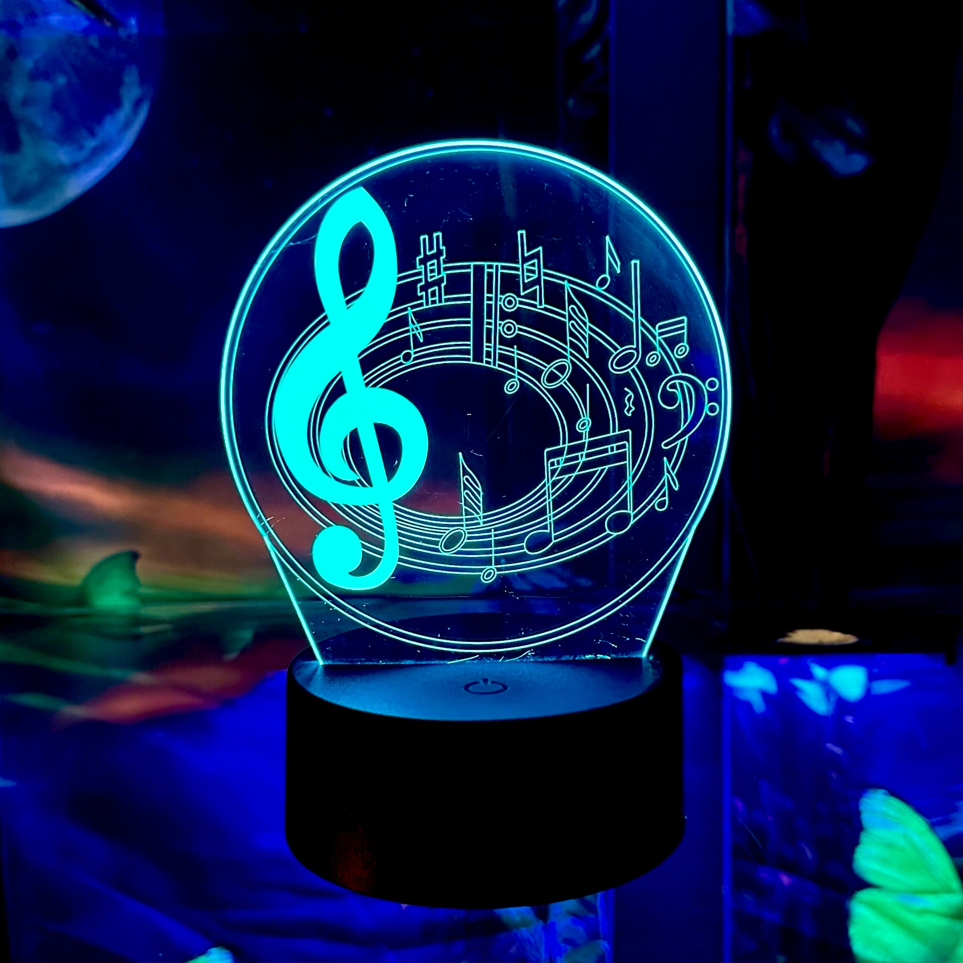 3D Music Lights: Treble Clef