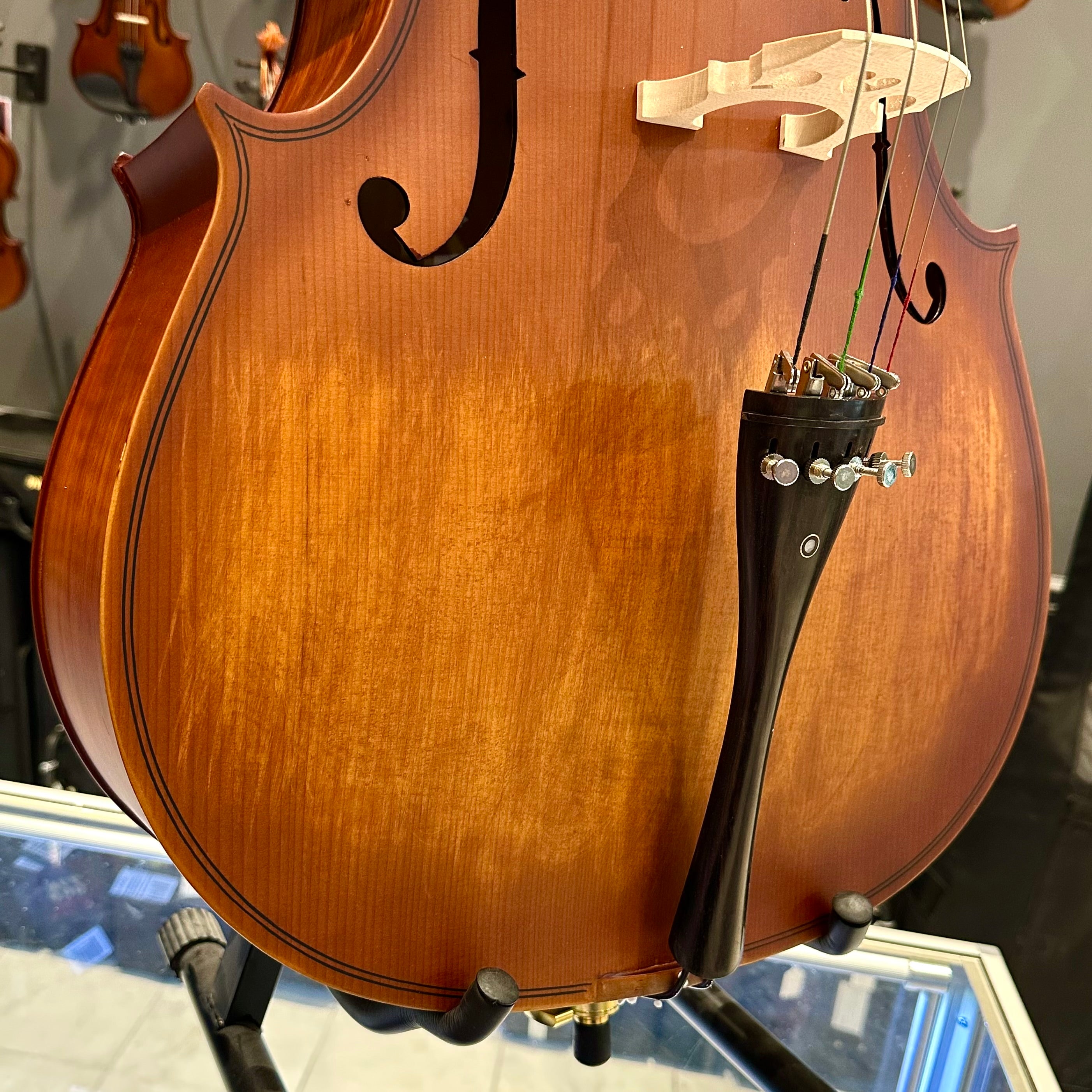 Strumenti a Corde 107: Student Cello, Solid Spruce Top, Matte Finish - 4/4