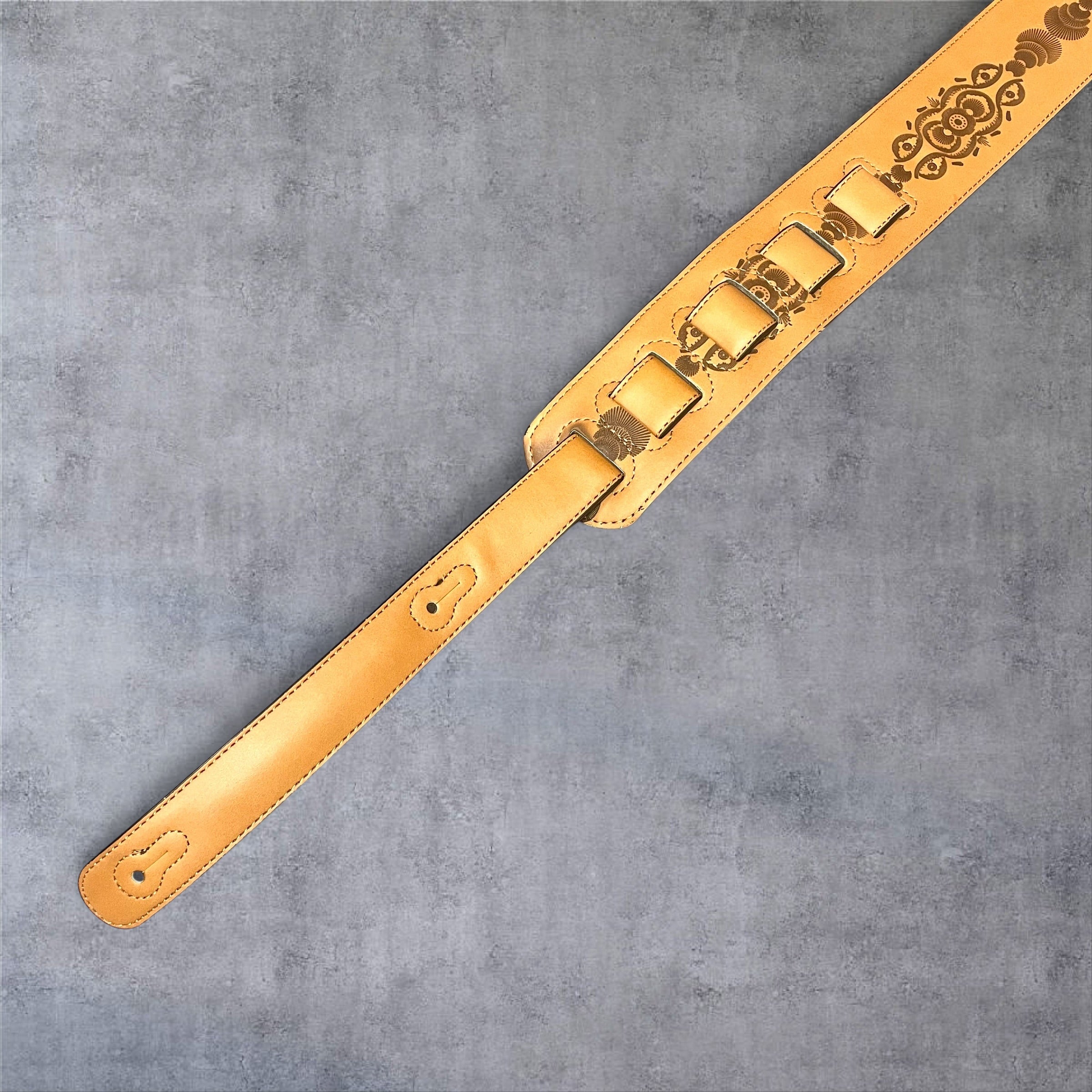 Gephardt PU Leather Guitar/Bass Strap - Tan Design