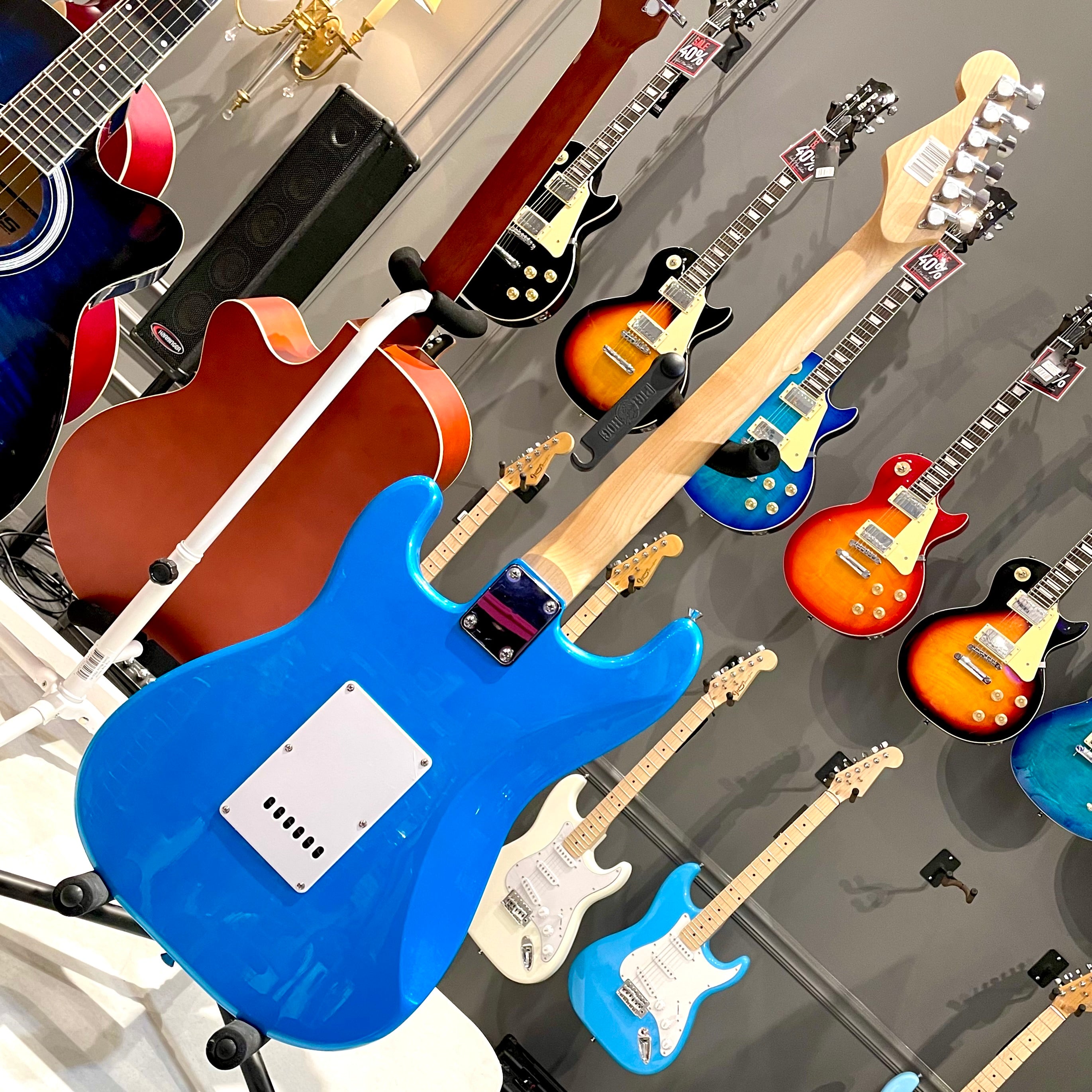 Gephardt Ground Series: 39" Electric Guitar, Maple Neck - Blue Shimmer