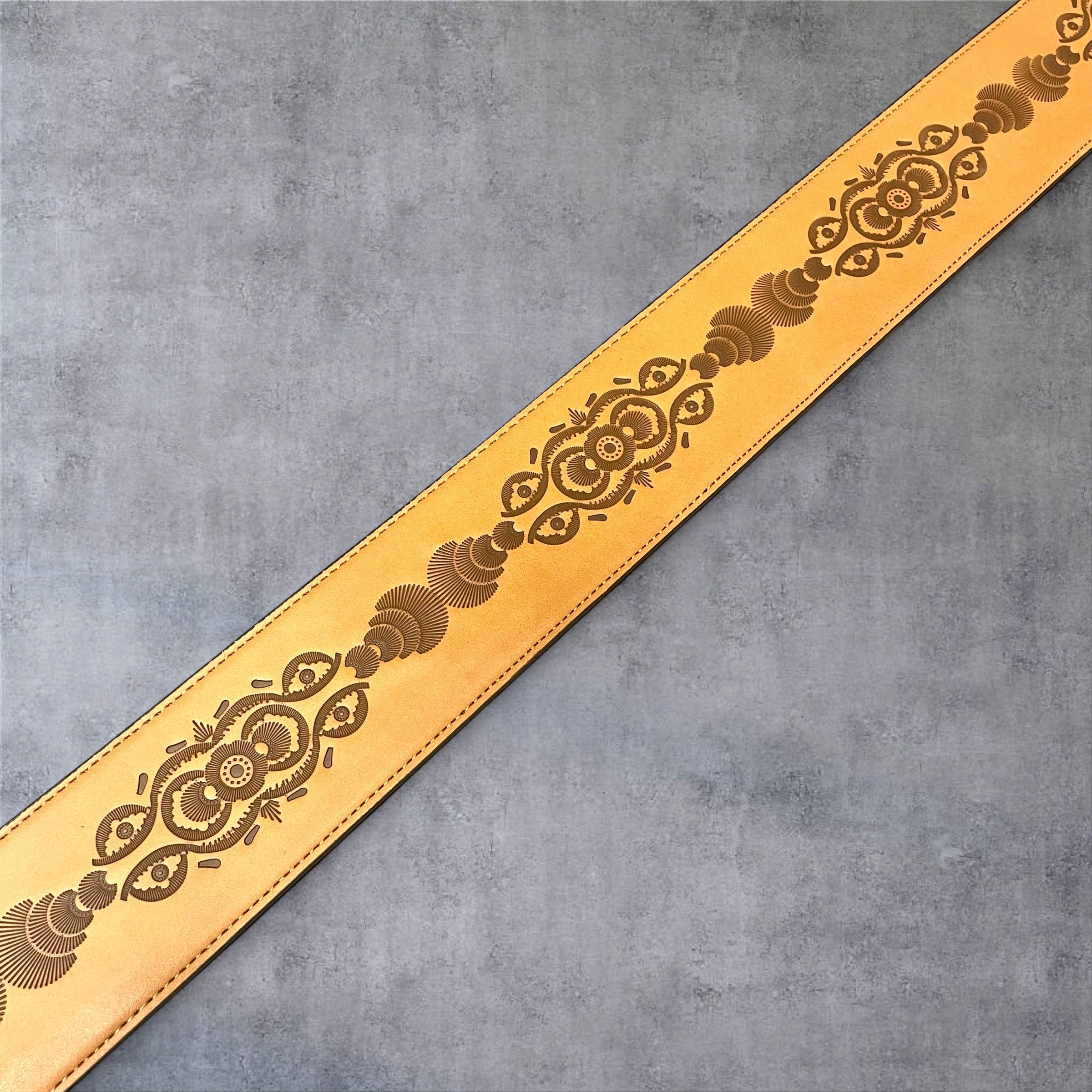 Gephardt PU Leather Guitar/Bass Strap - Tan Design