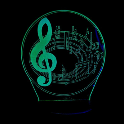 3D Music Lights: Treble Clef