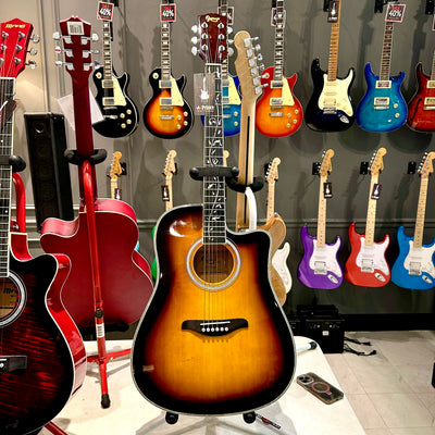 Gephardt Olive Acoustic Guitar - Sunburst